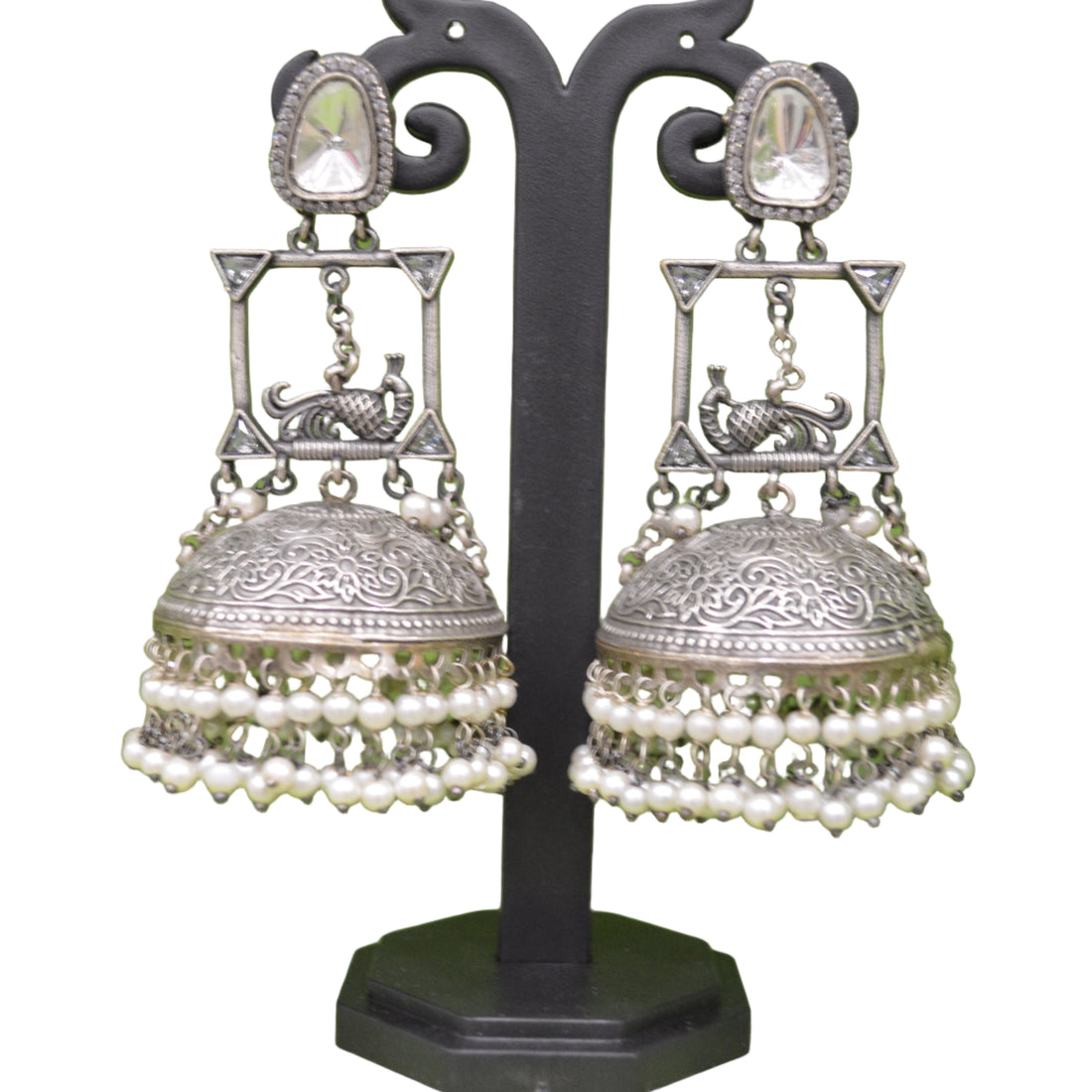 Timeless German  Silver Jhumkas