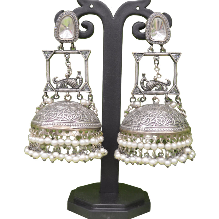 Timeless German  Silver Jhumkas