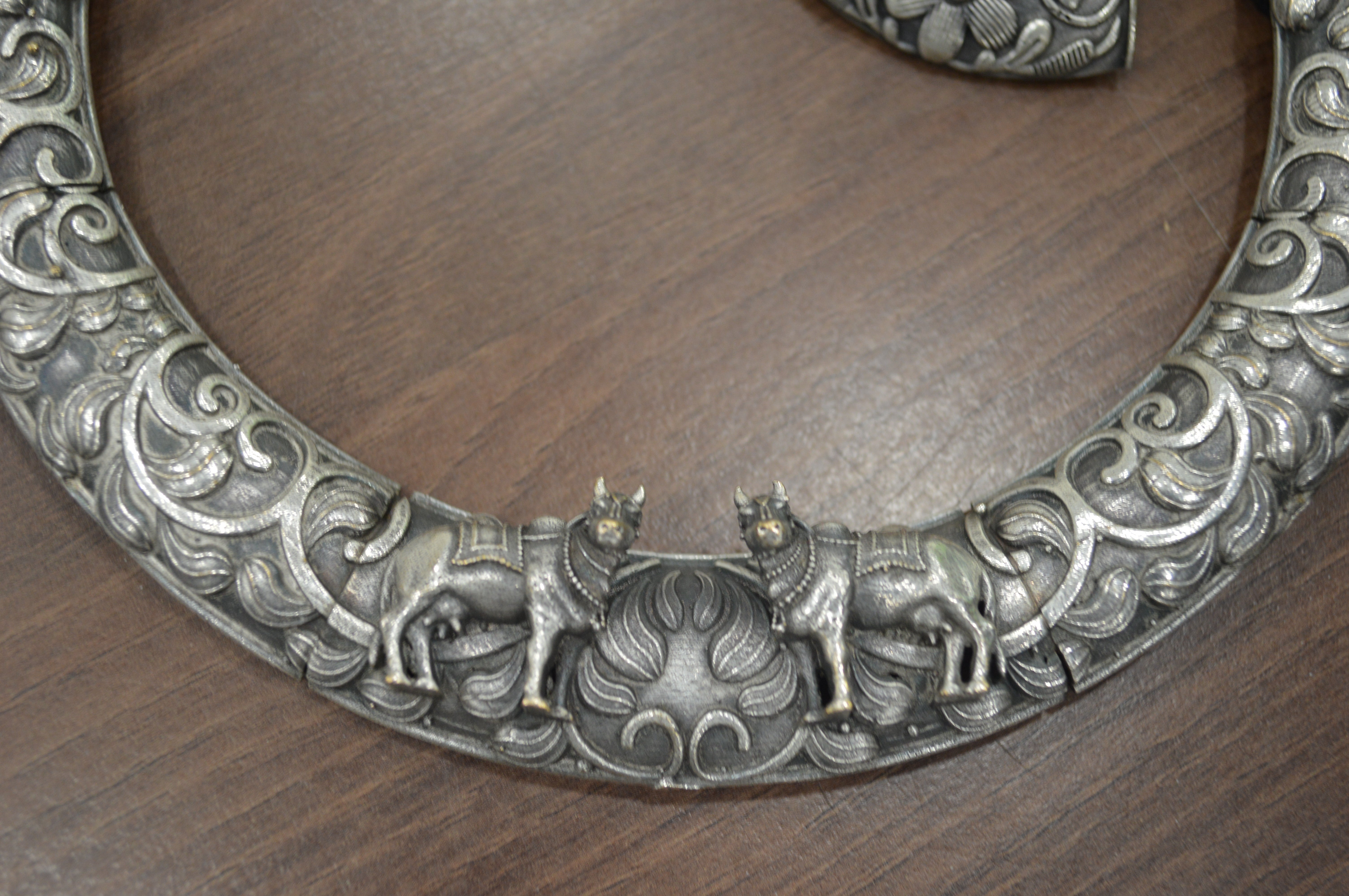 Ornate Oxidized Choker Set