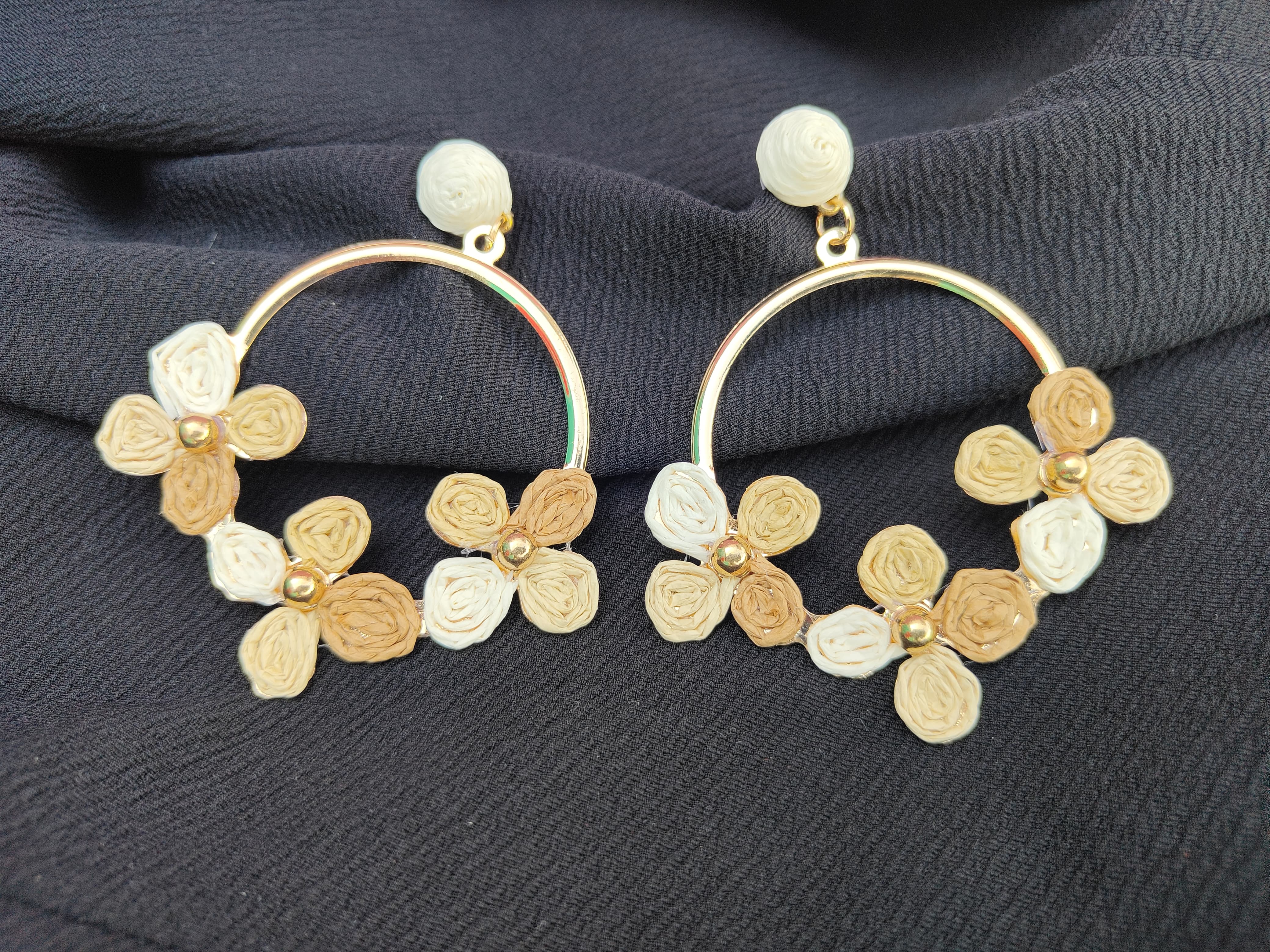 Floral Hoop Earrings