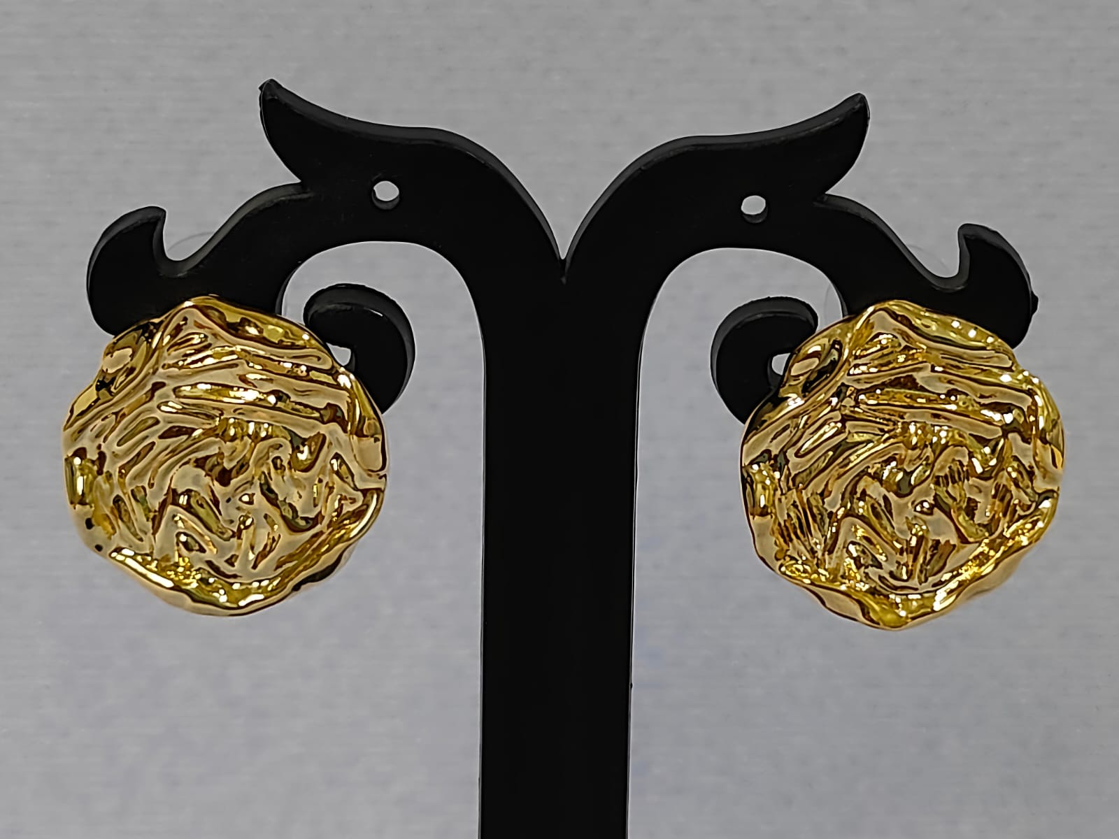 Molten Swirl Dome Earrings