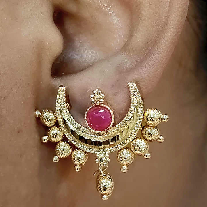 Golden Chandra Earring
