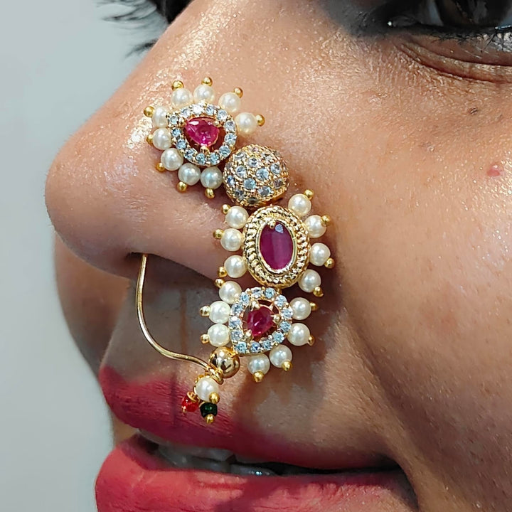 Royal Stone-Studded Bridal Nath
