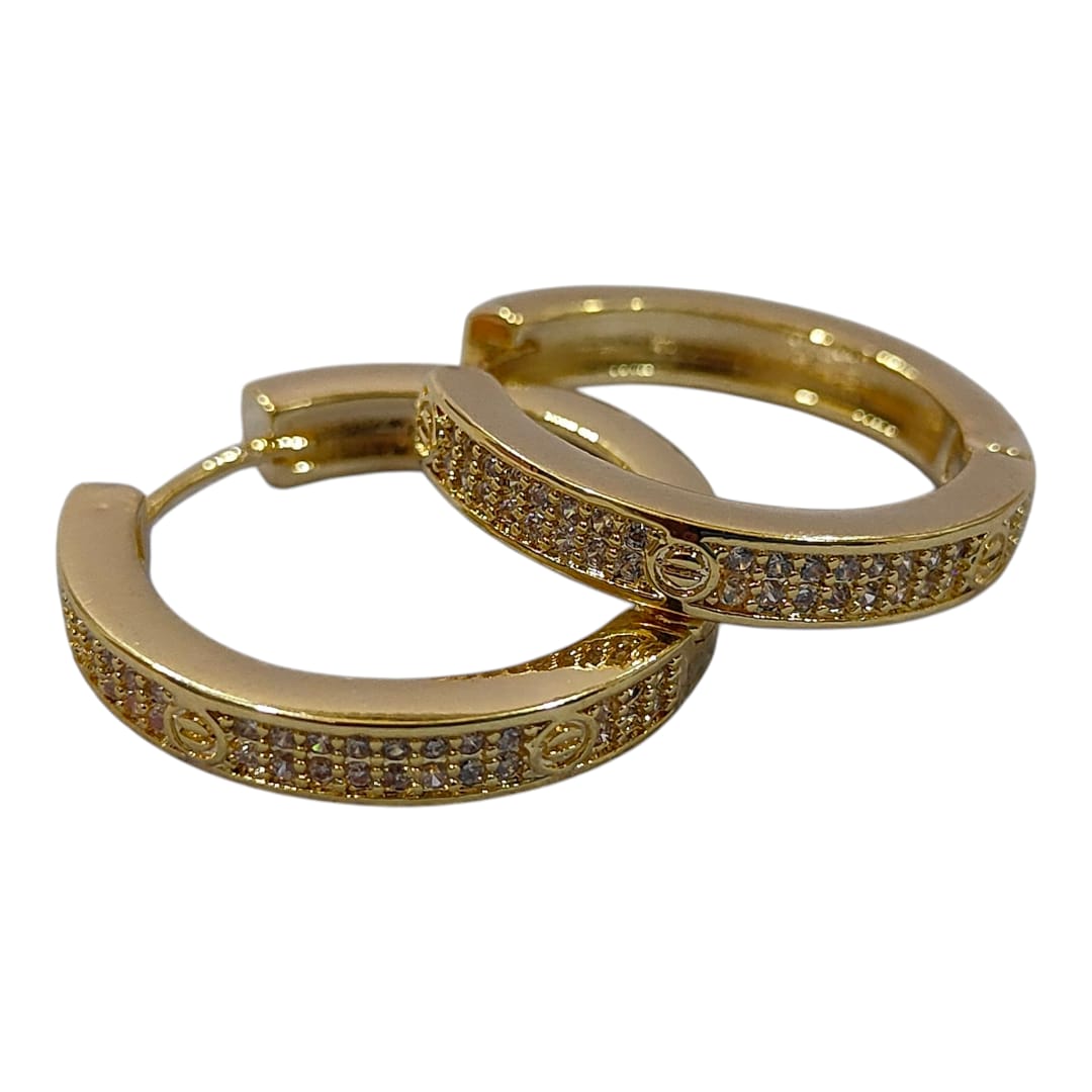 Diamond Metal Hoop Earing