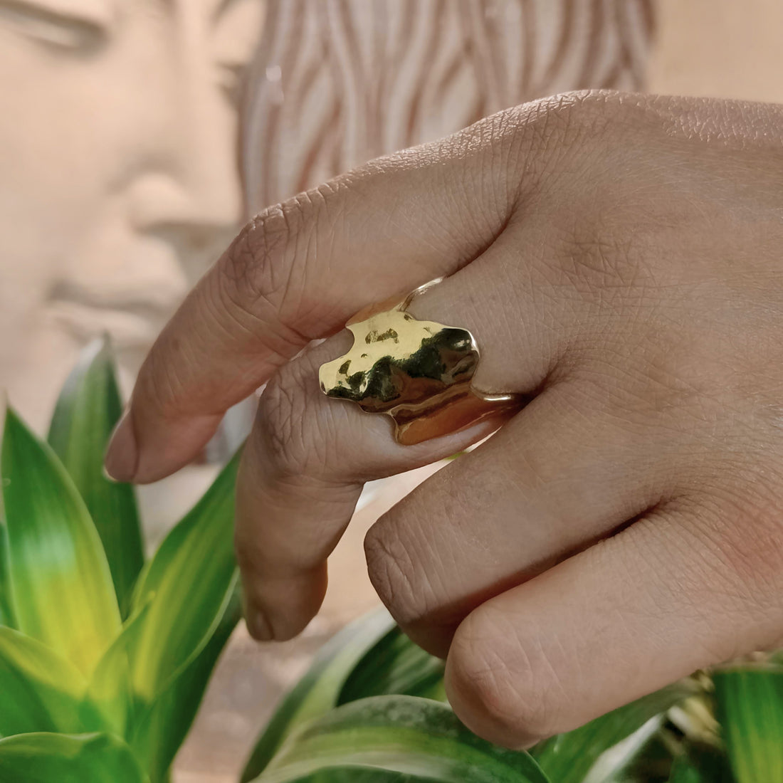 Modern Sculptural Adjustable Ring