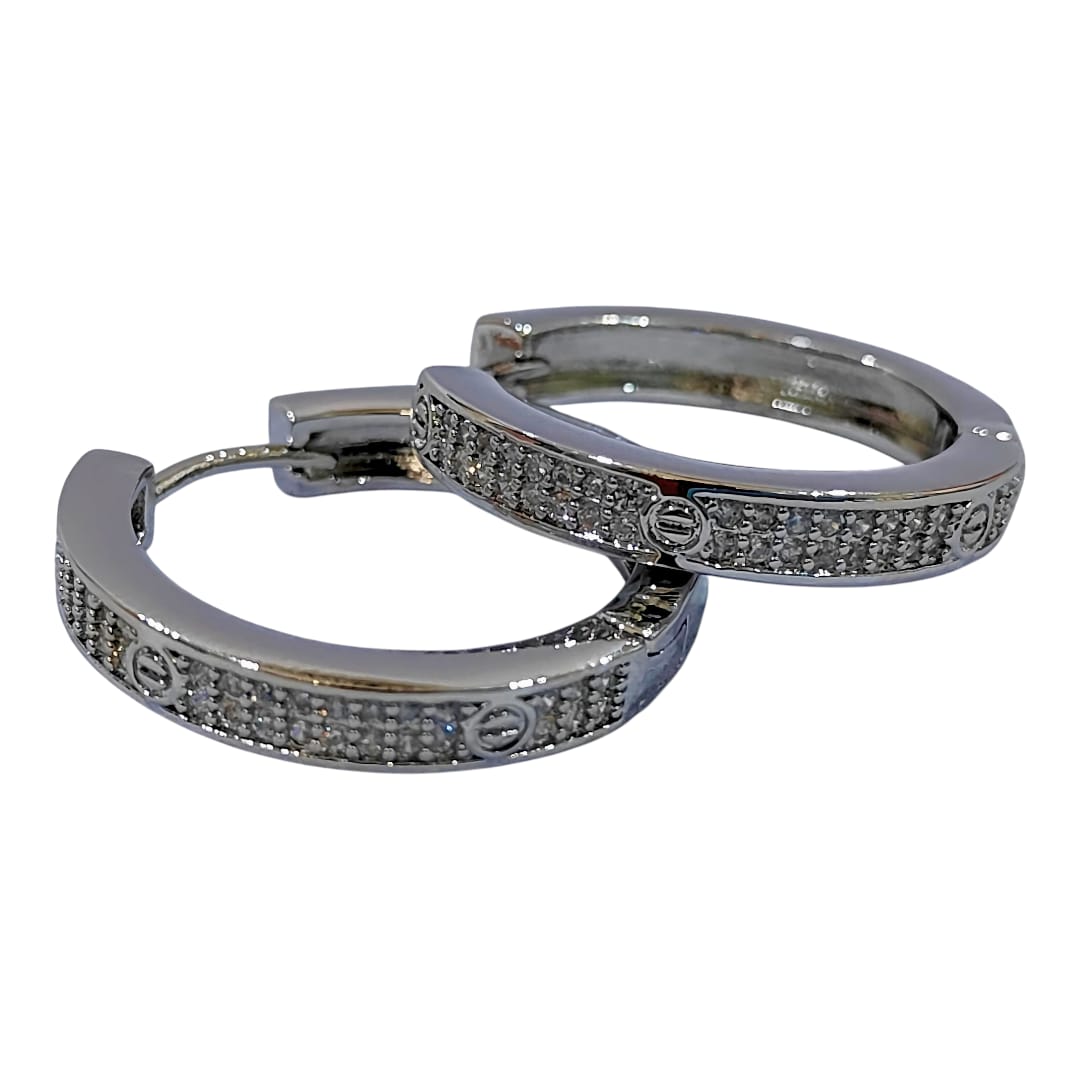 Diamond Metal Hoop Earing