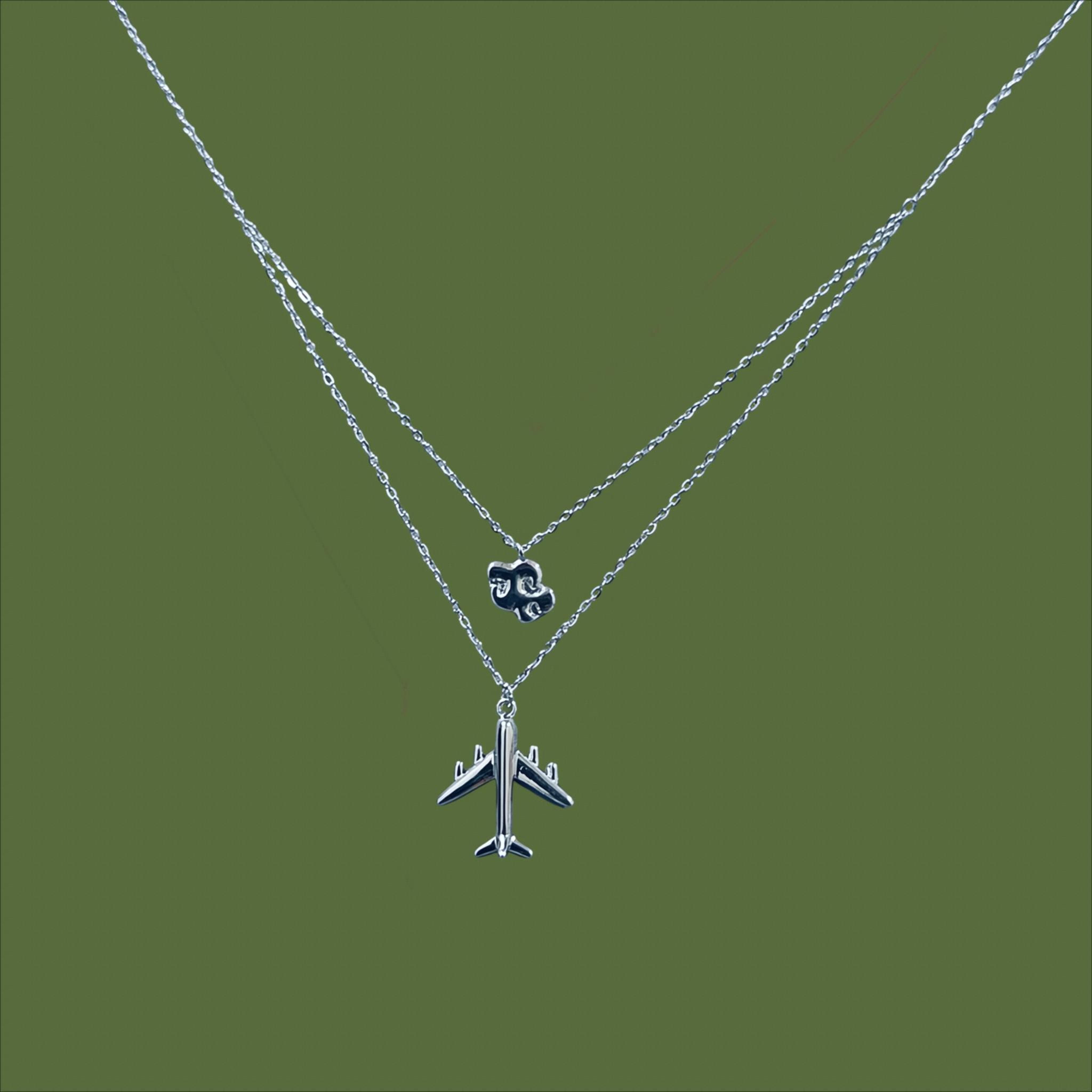 Wanderlust Aircraft Layered Necklace