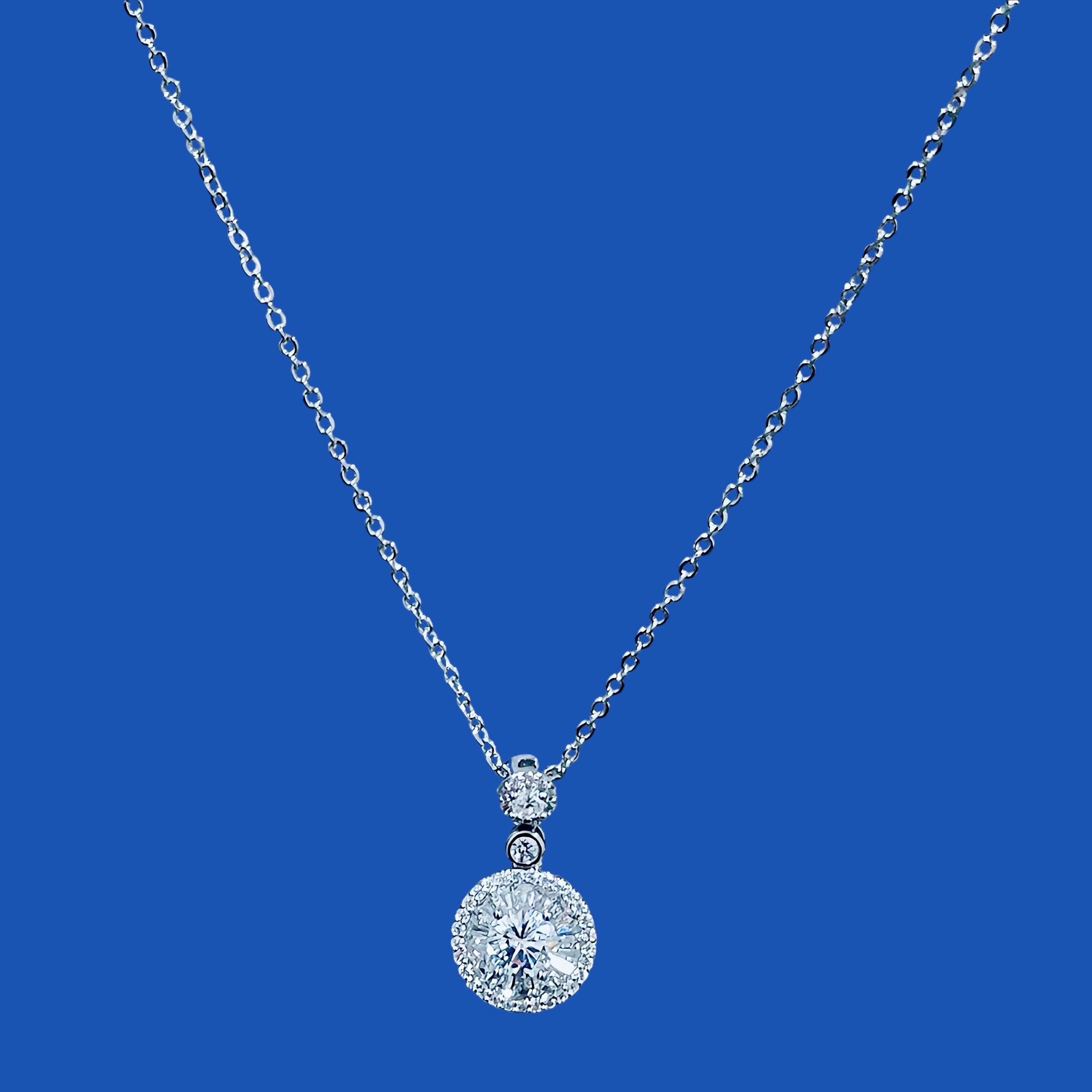 Sparkling Halo Pendant Necklace