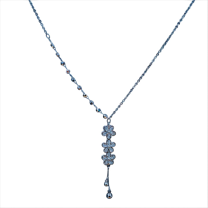 Sparkling Floral Y-Drop Necklace