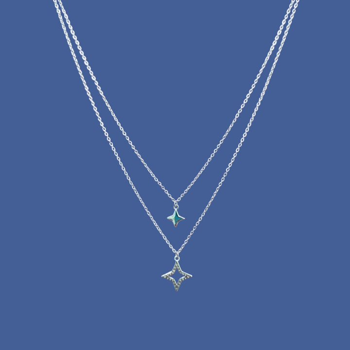Layered Star Sparkle Necklace