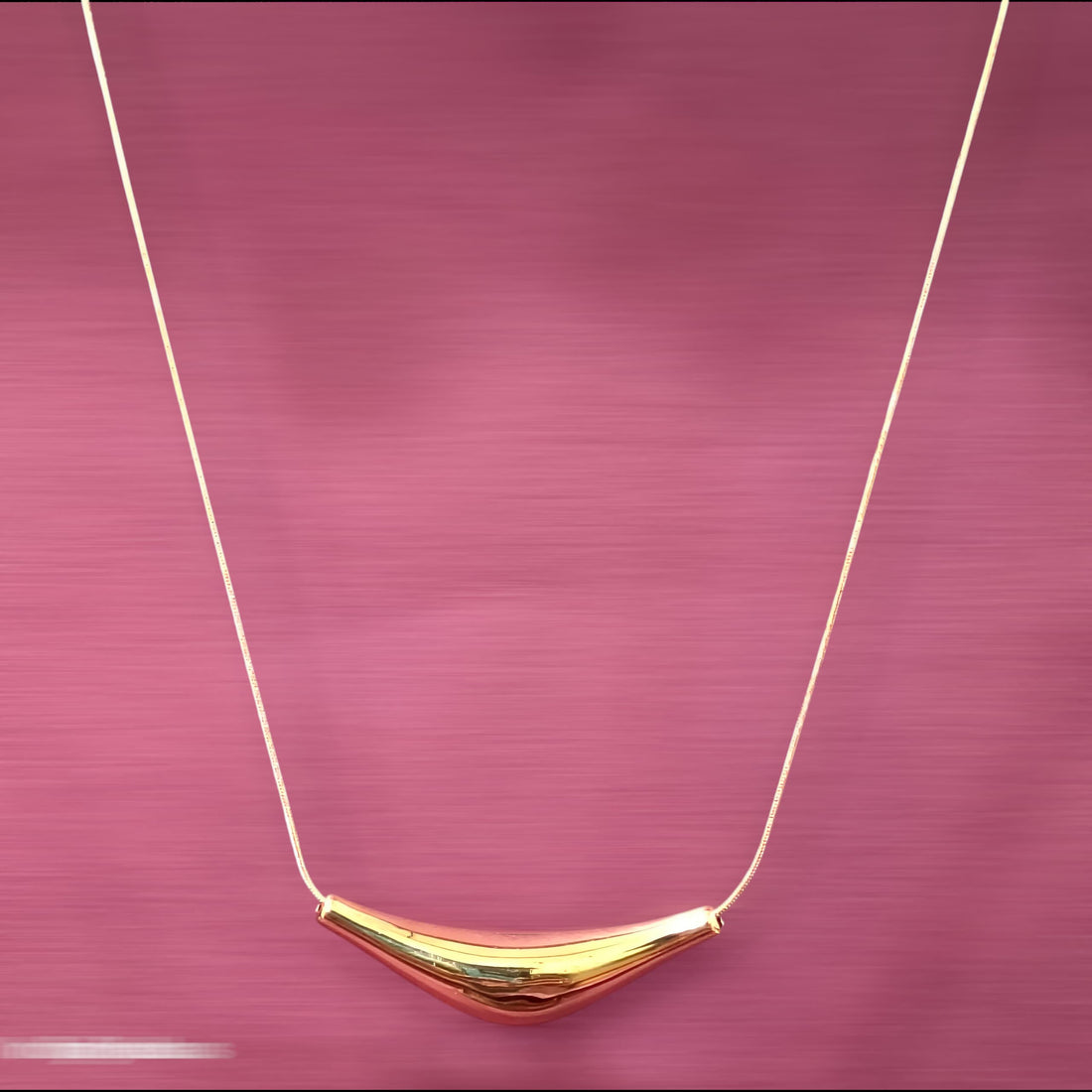 Curved Golden Bar Necklace