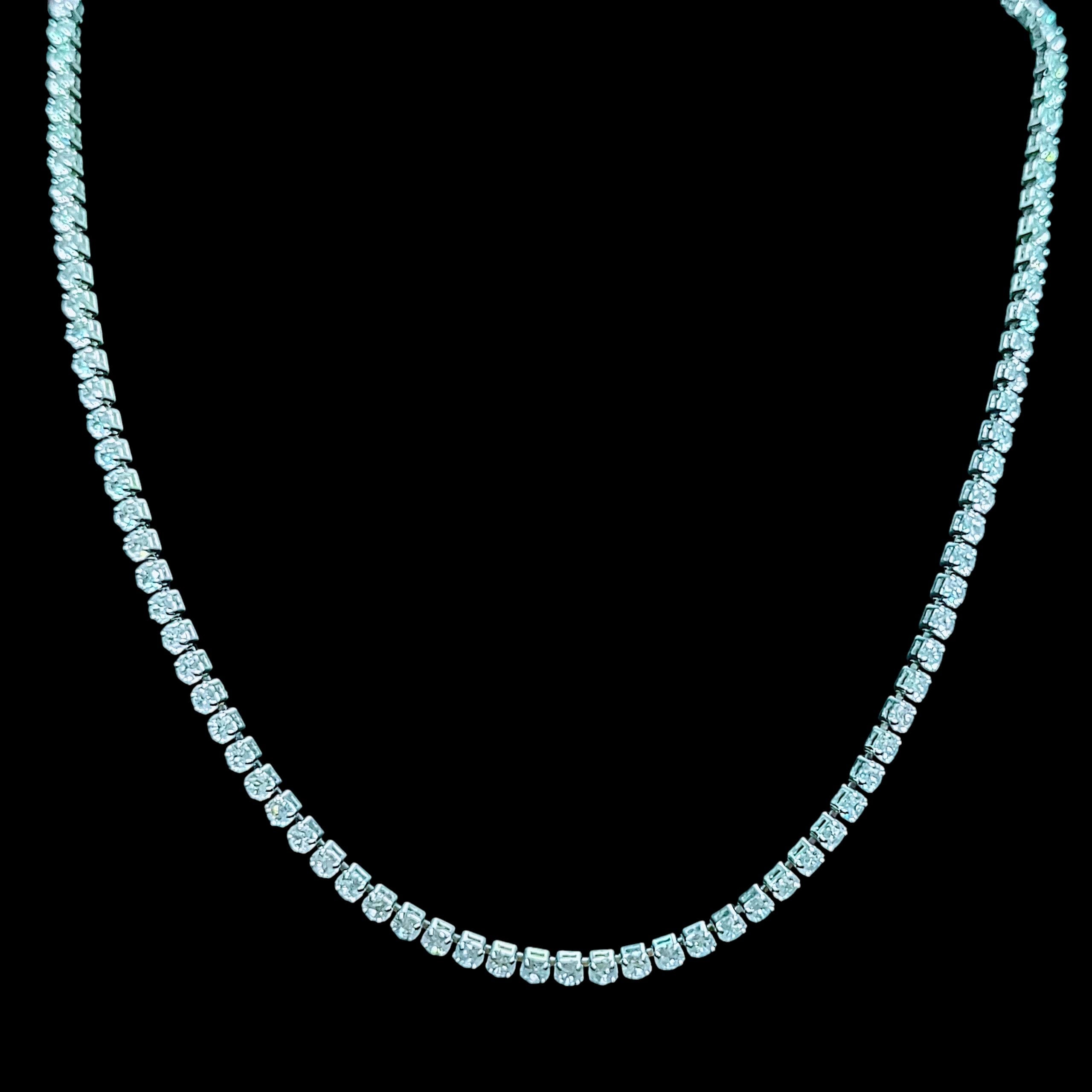 Classic Rhinestone Tennis Necklace