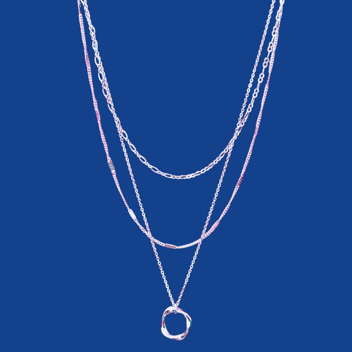Layered Organic Circle Necklace