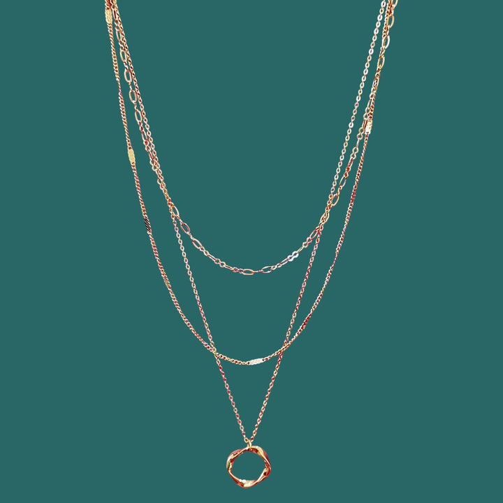 Layered Organic Circle Necklace