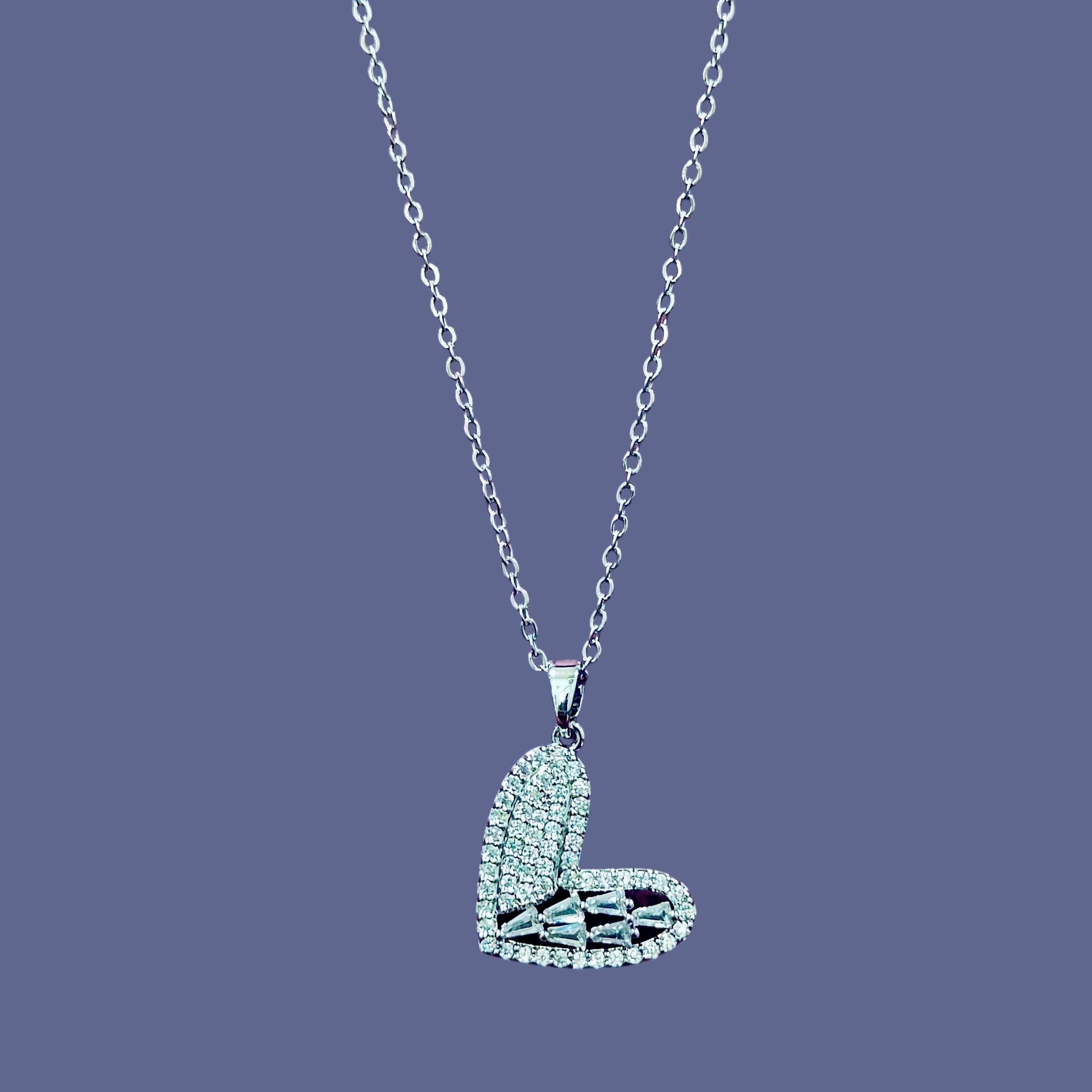Sparkling Pave Heart Necklace