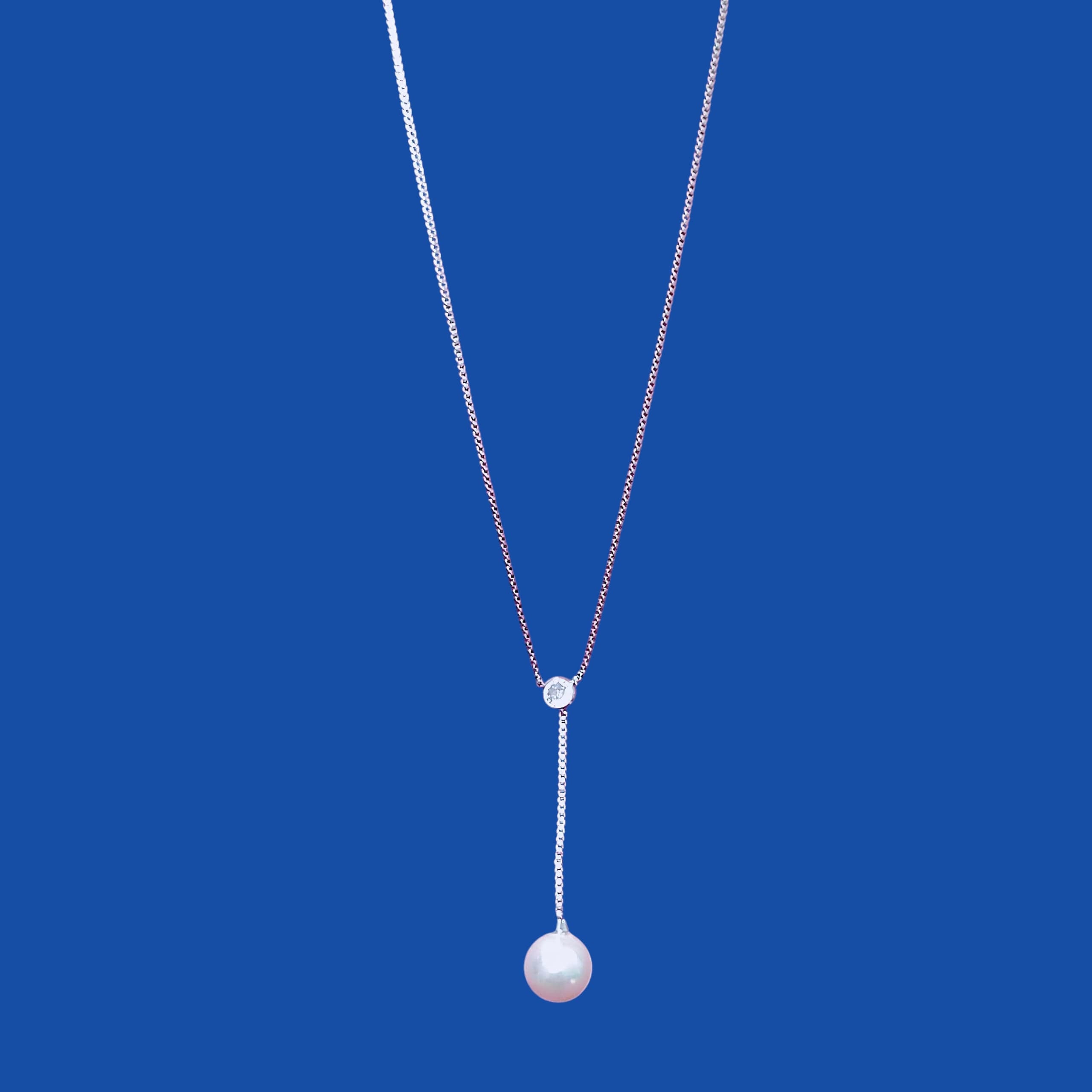 Lariat Style Pearl Necklace