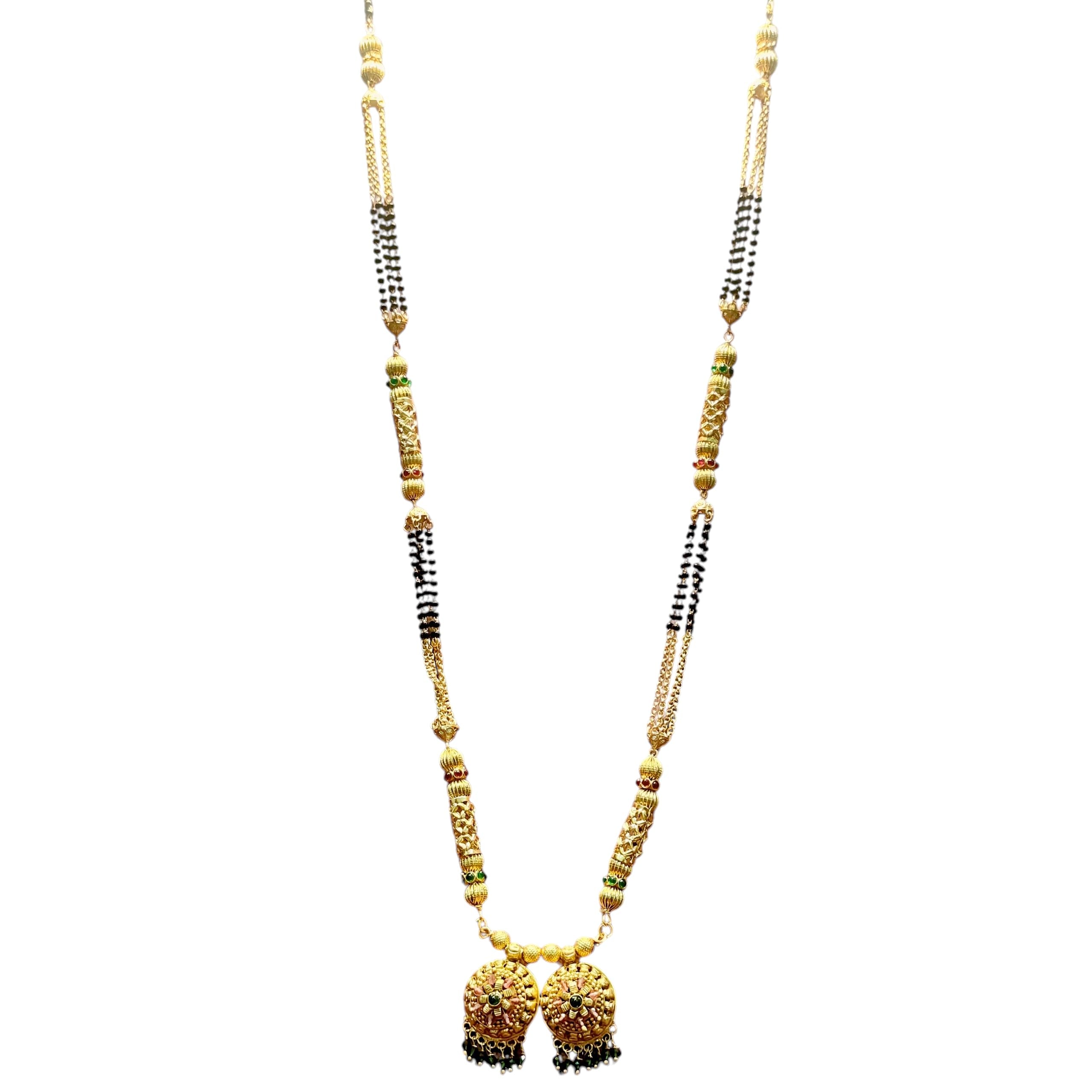 Long Traditional Gold & Bead Mangalsutra