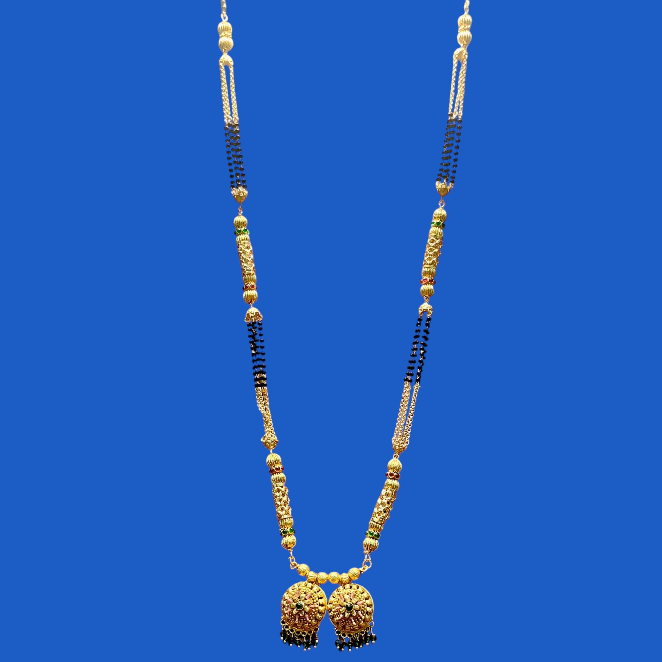 Long Traditional Gold & Bead Mangalsutra