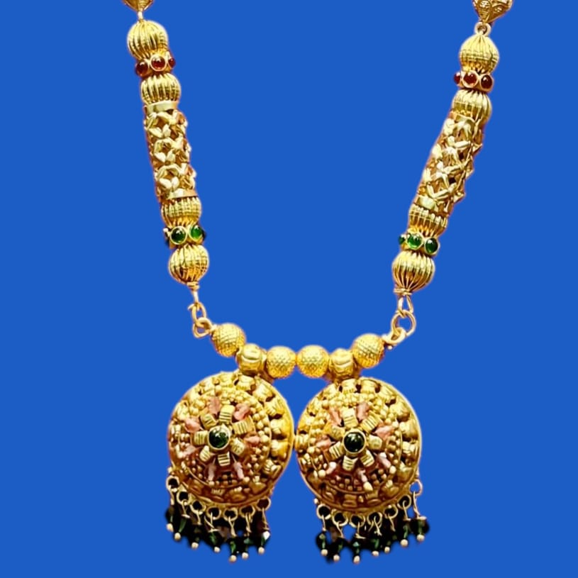 Long Traditional Gold & Bead Mangalsutra