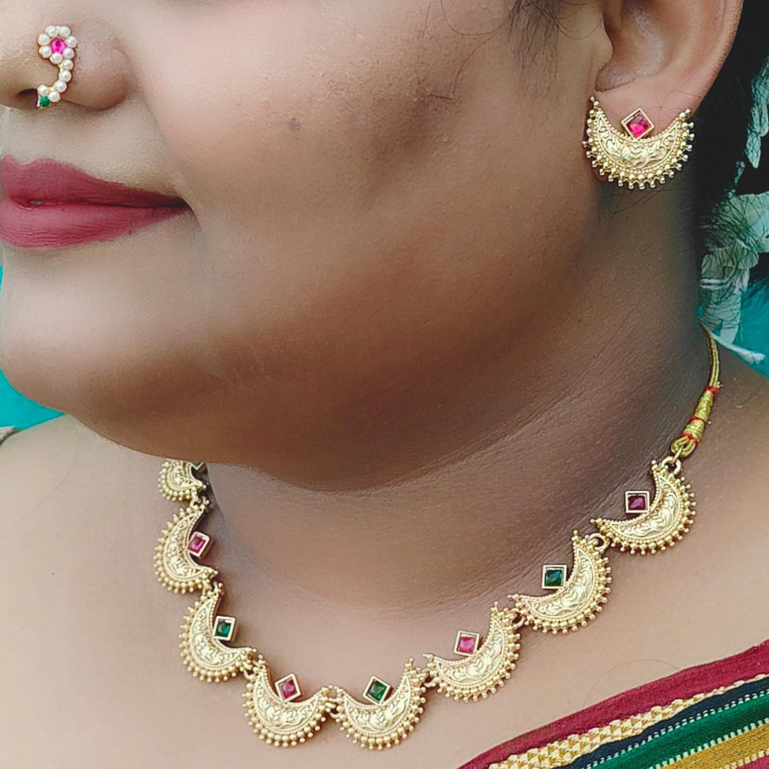 Charming Crescent Choker Set