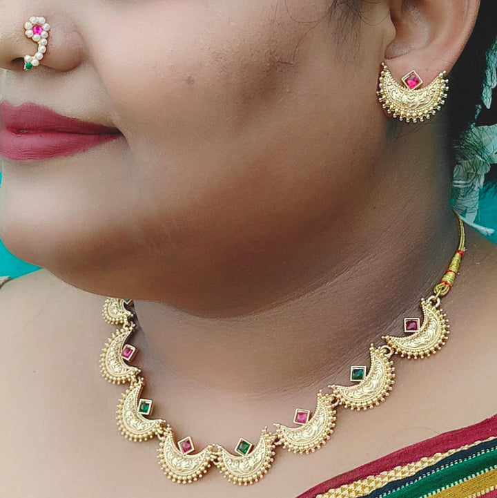 Charming Crescent Choker Set