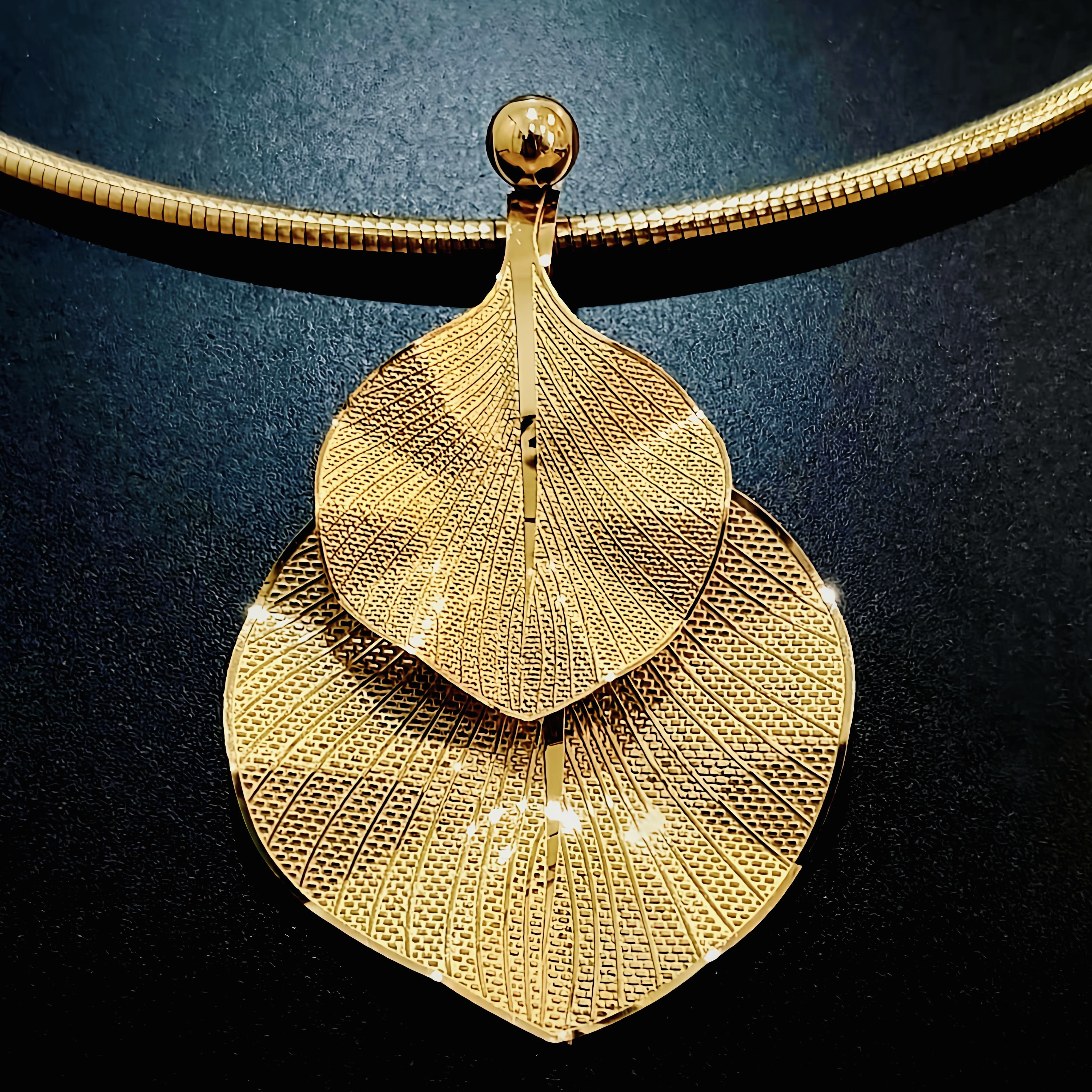 Modern Gold Leaf Choker