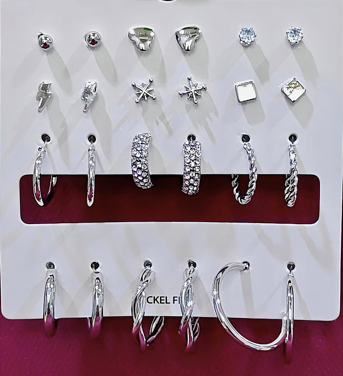 Silver-Toned Multi-Pack Earring Set