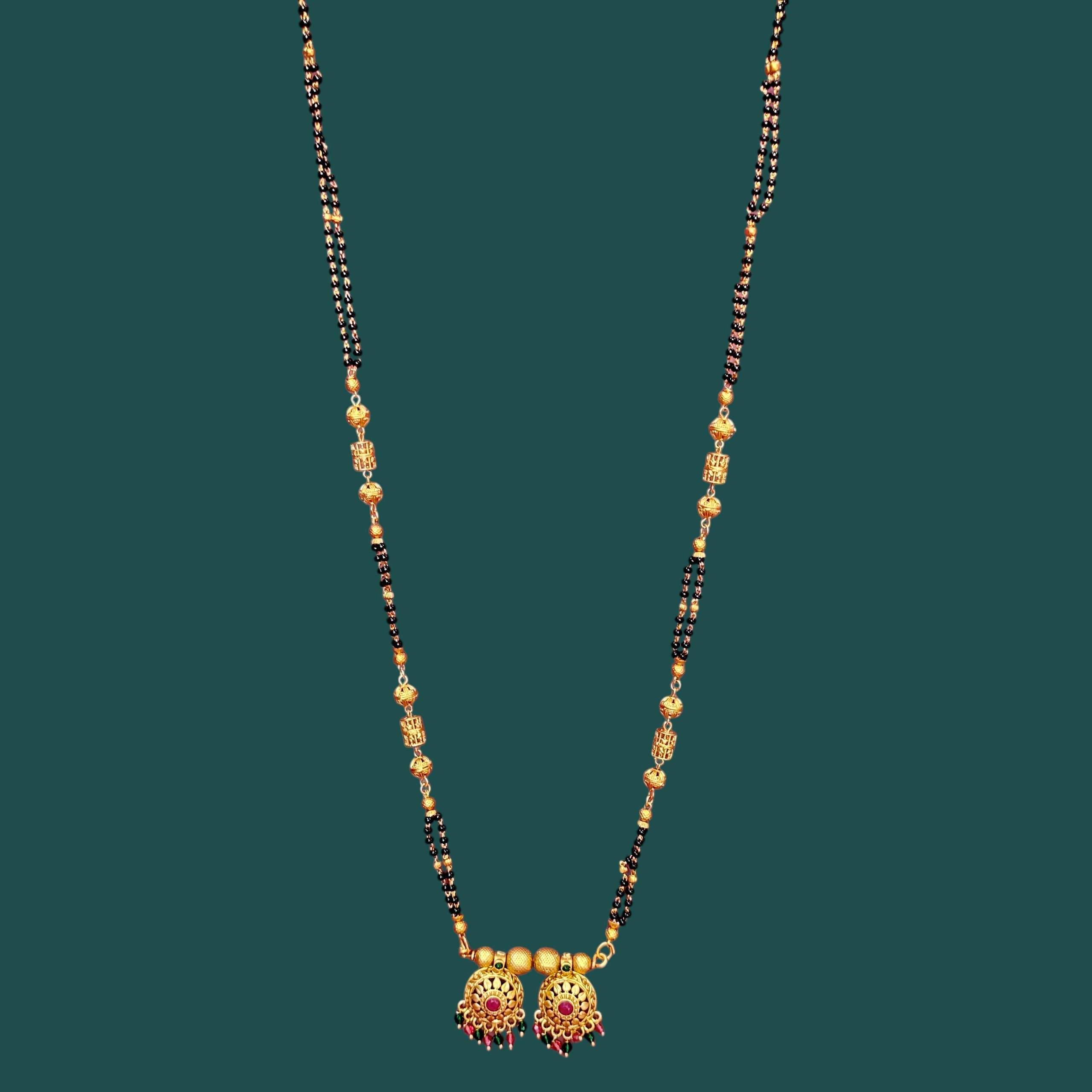 Elegant Long  Golden and Bead Mangalsutra