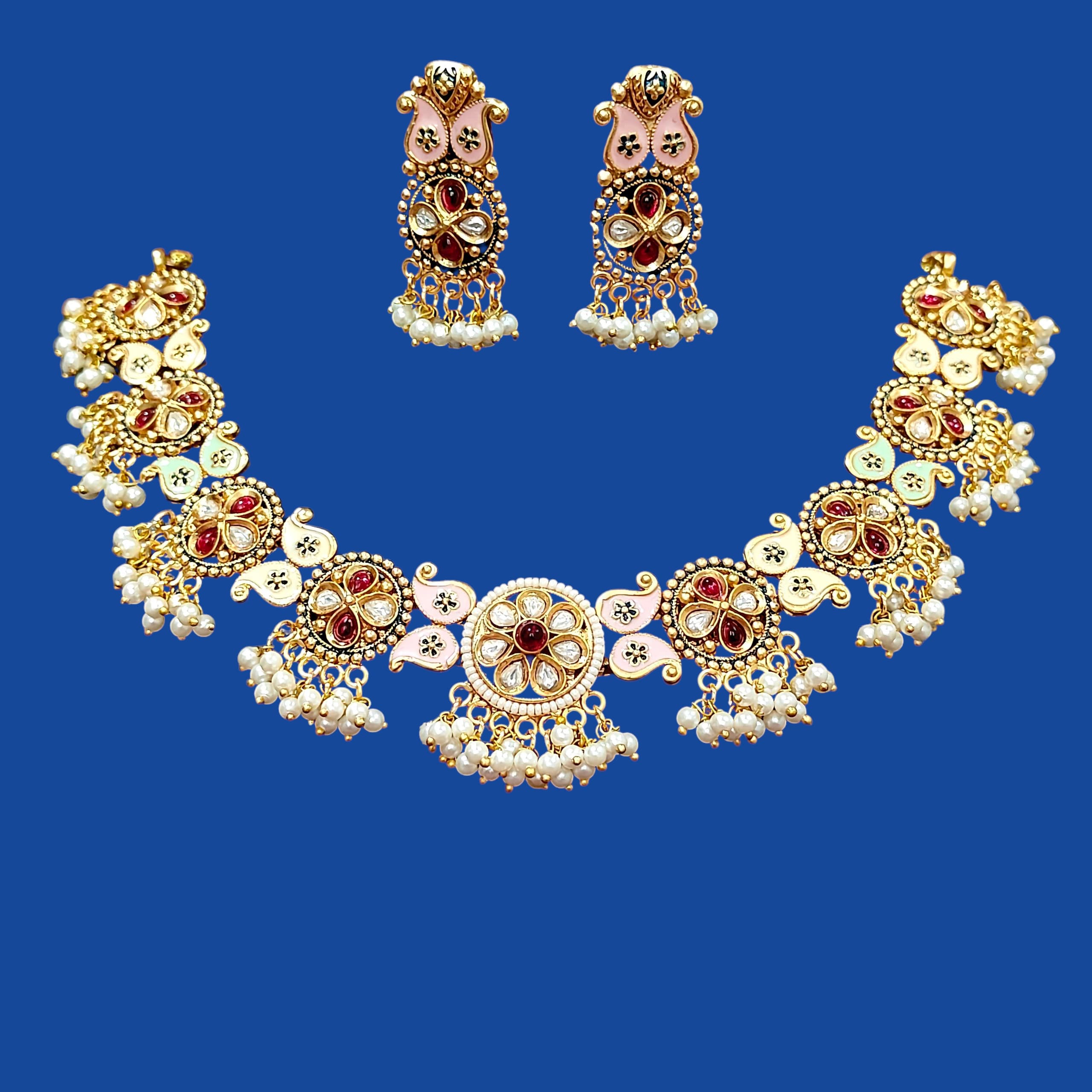 Kundan & Meenakari Choker Set