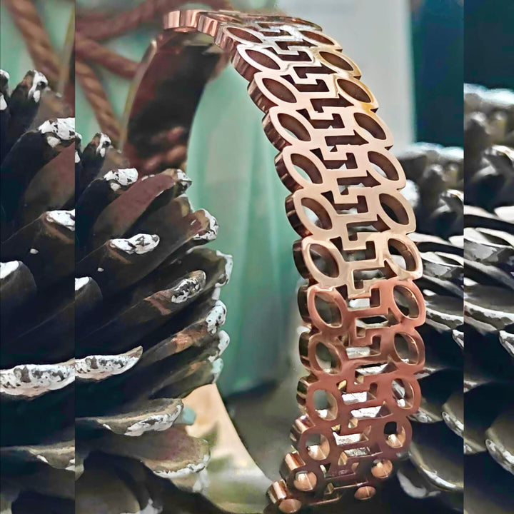 Geometric Cut-out Rose Gold Bracelet