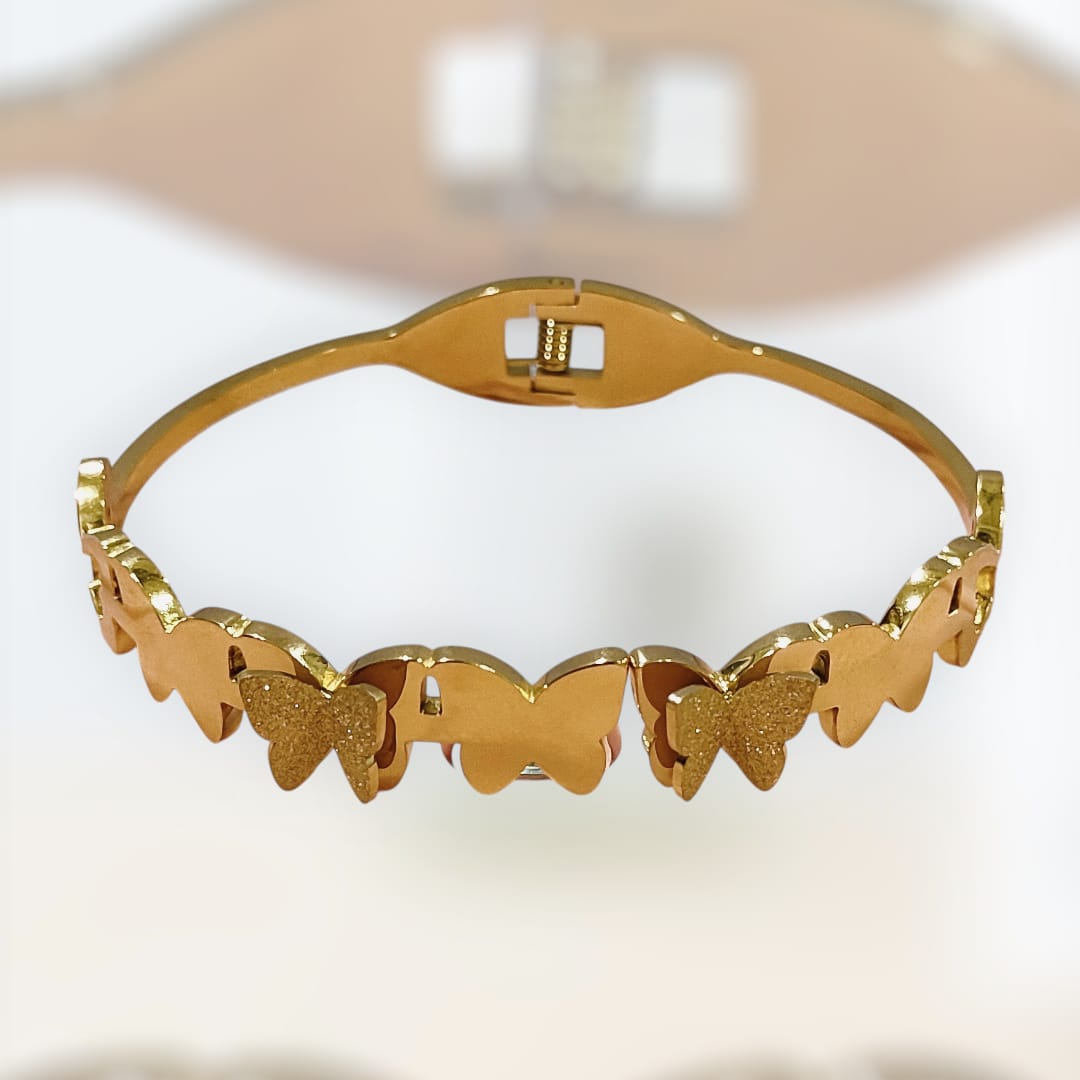 Butterfly Motif Gold Bracelet