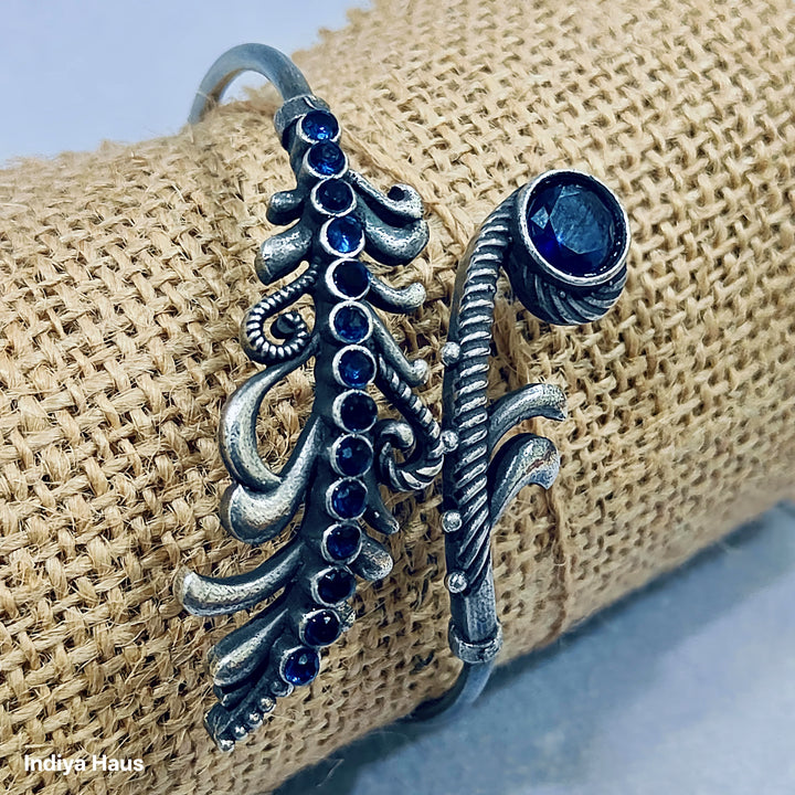 Ornate Feather Cuff Bracelet