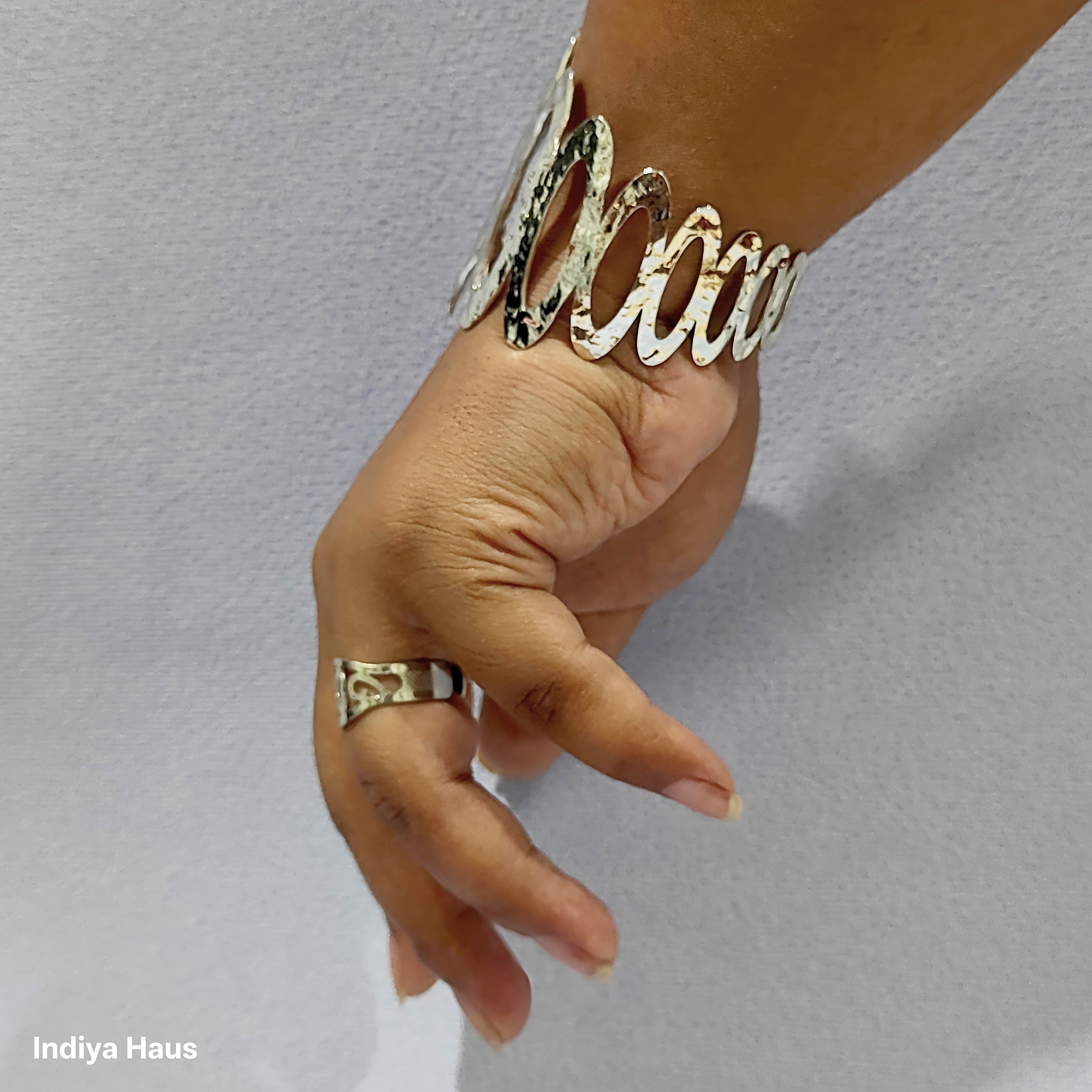 Textured Cut-out Cuff Bracelet