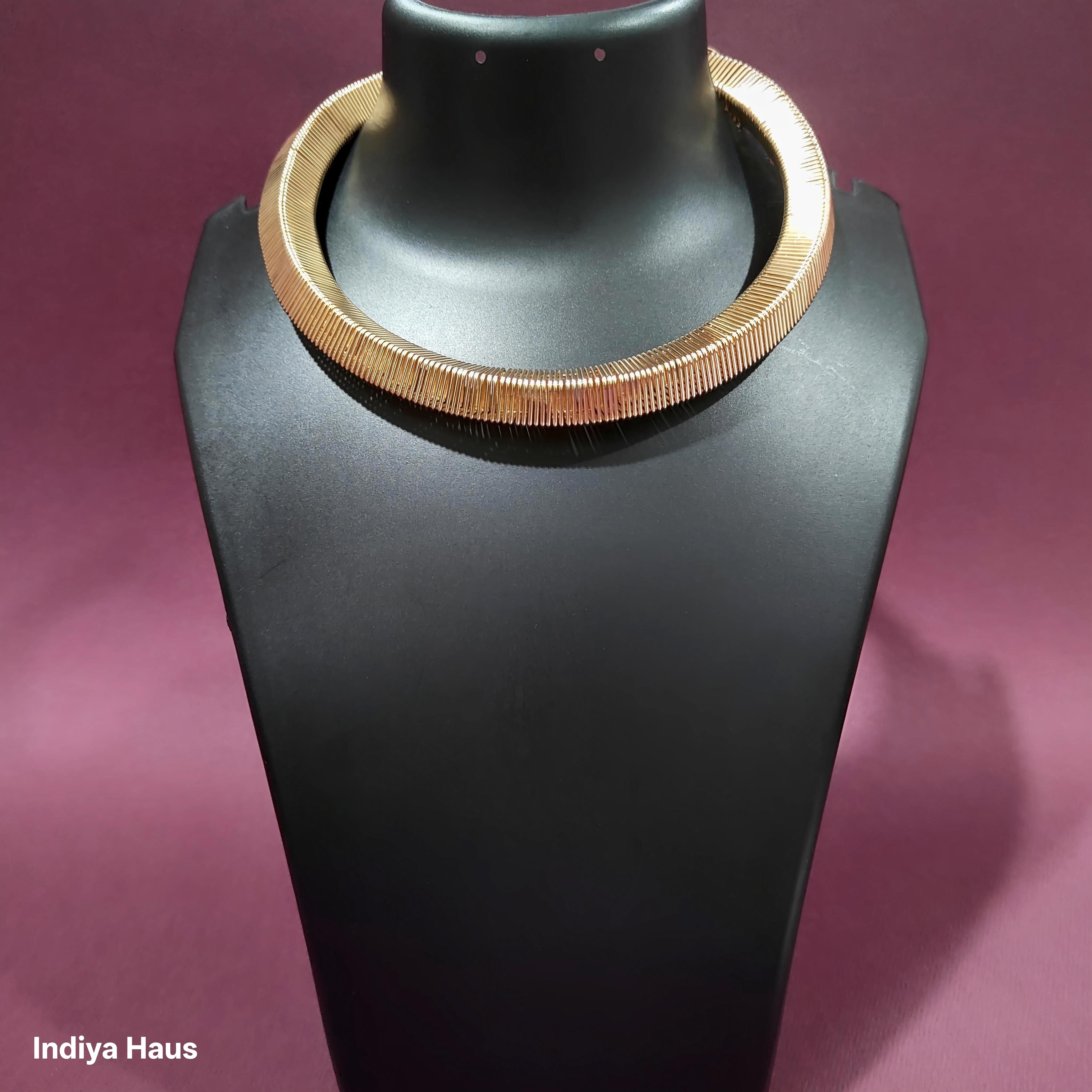 Gold Coil Statement Necklace