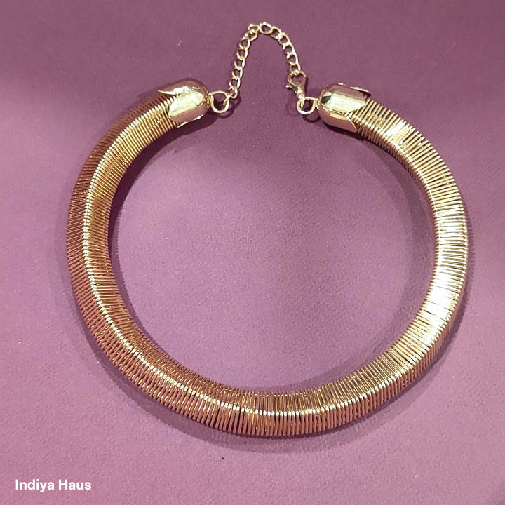 Gold Coil Statement Necklace