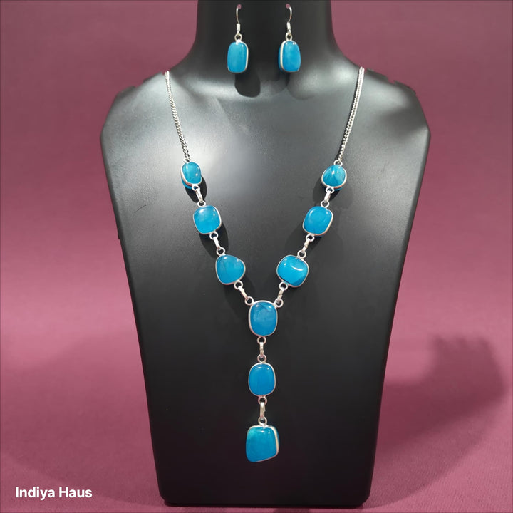 Polished Gemstone Necklace Set