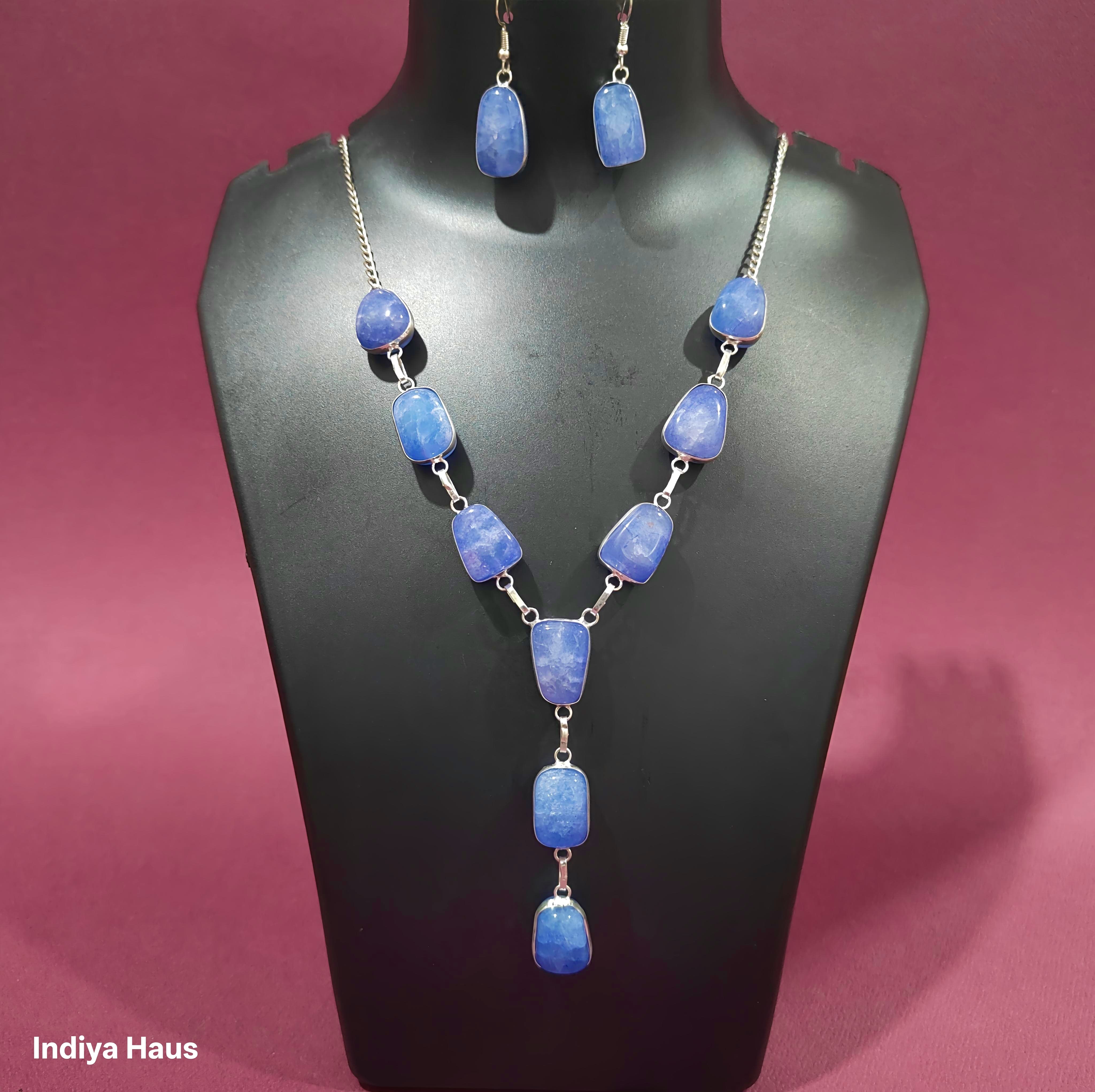Polished Gemstone Necklace Set
