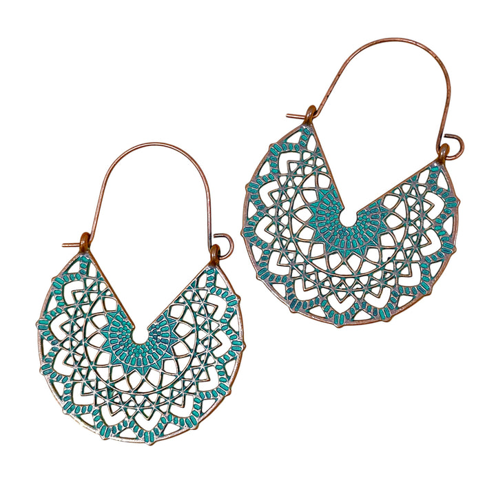 Intricate Filigree Hoop Earrings