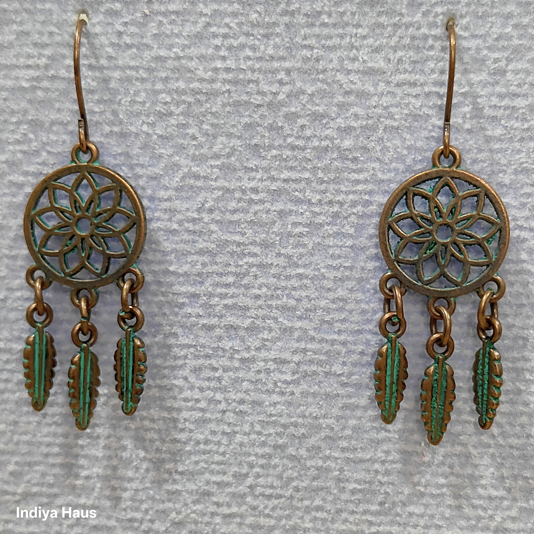 Dreamcatcher Feather Drop Earrings