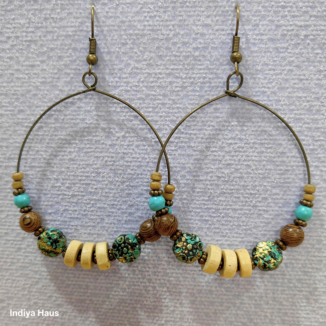 Boho Beaded Hoop Earrings