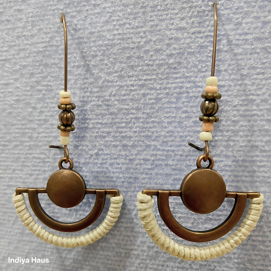 Boho Half-Circle Woven Earrings