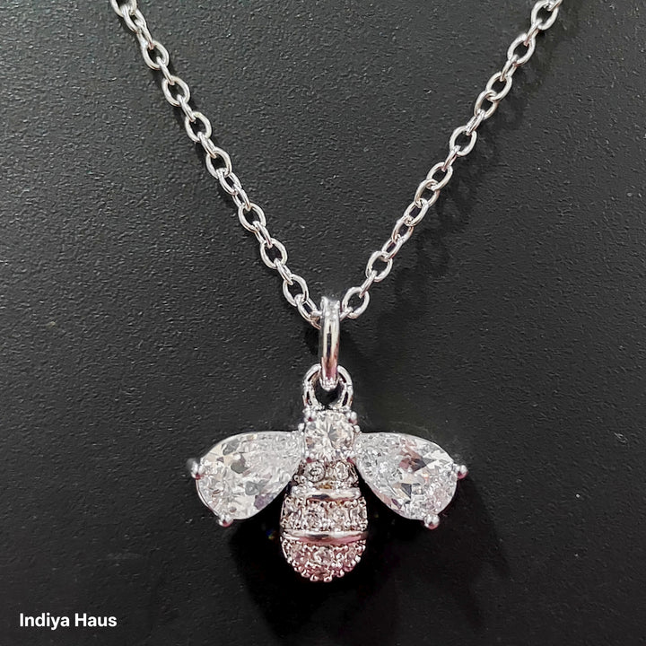 Dazzling Crystal Bee Necklace