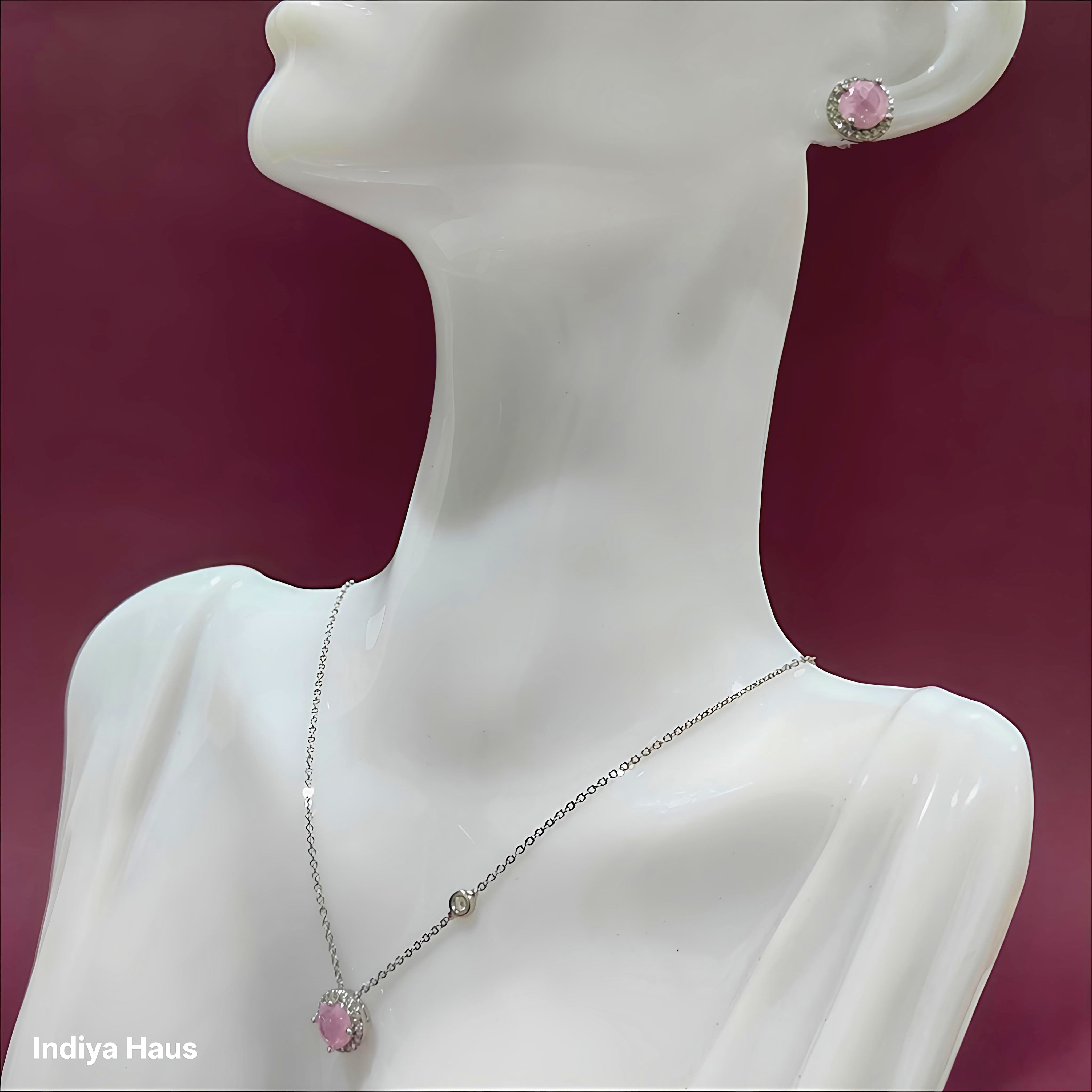 Cabochon Necklace and Earring Set