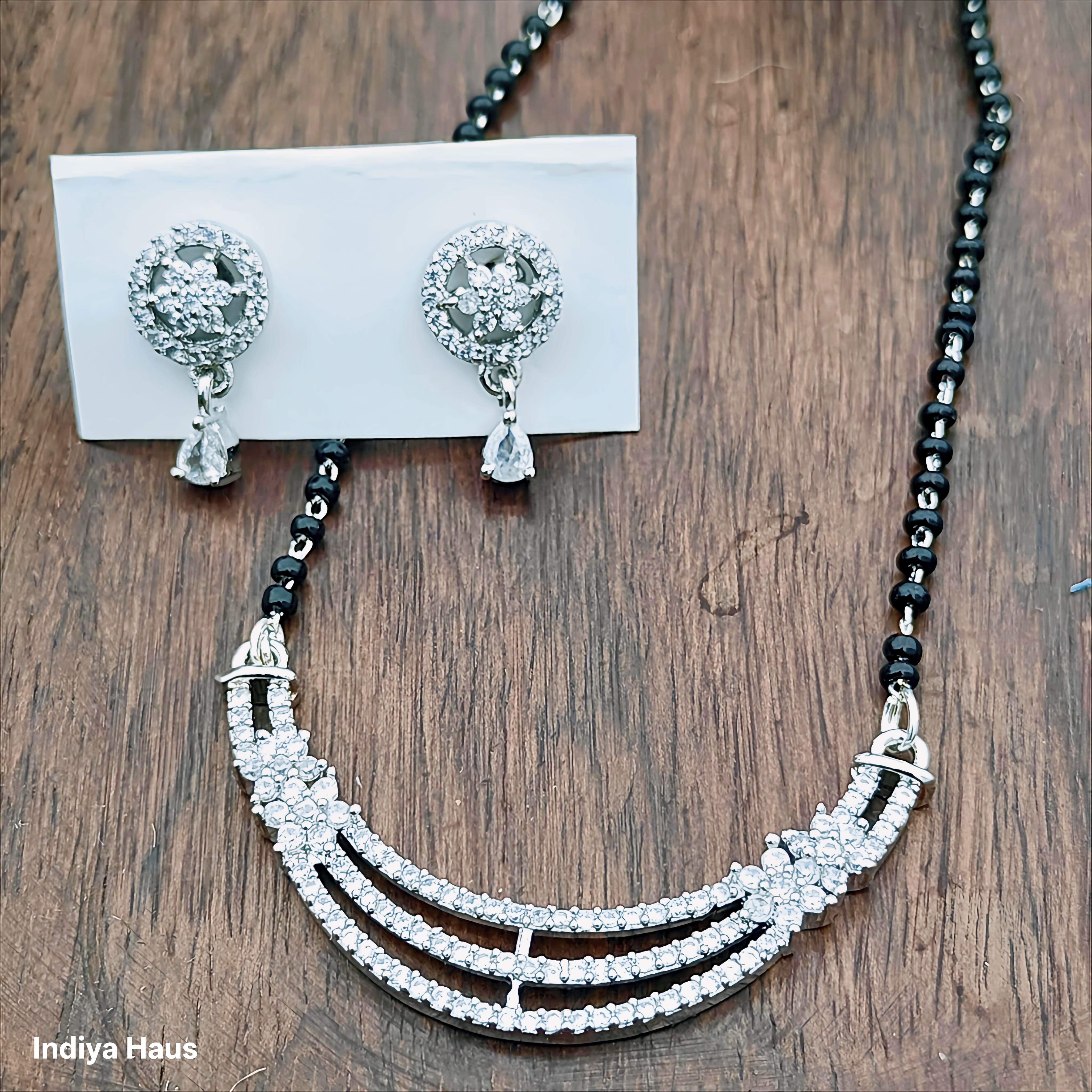 Crystal Embellished Mangalsutra Set