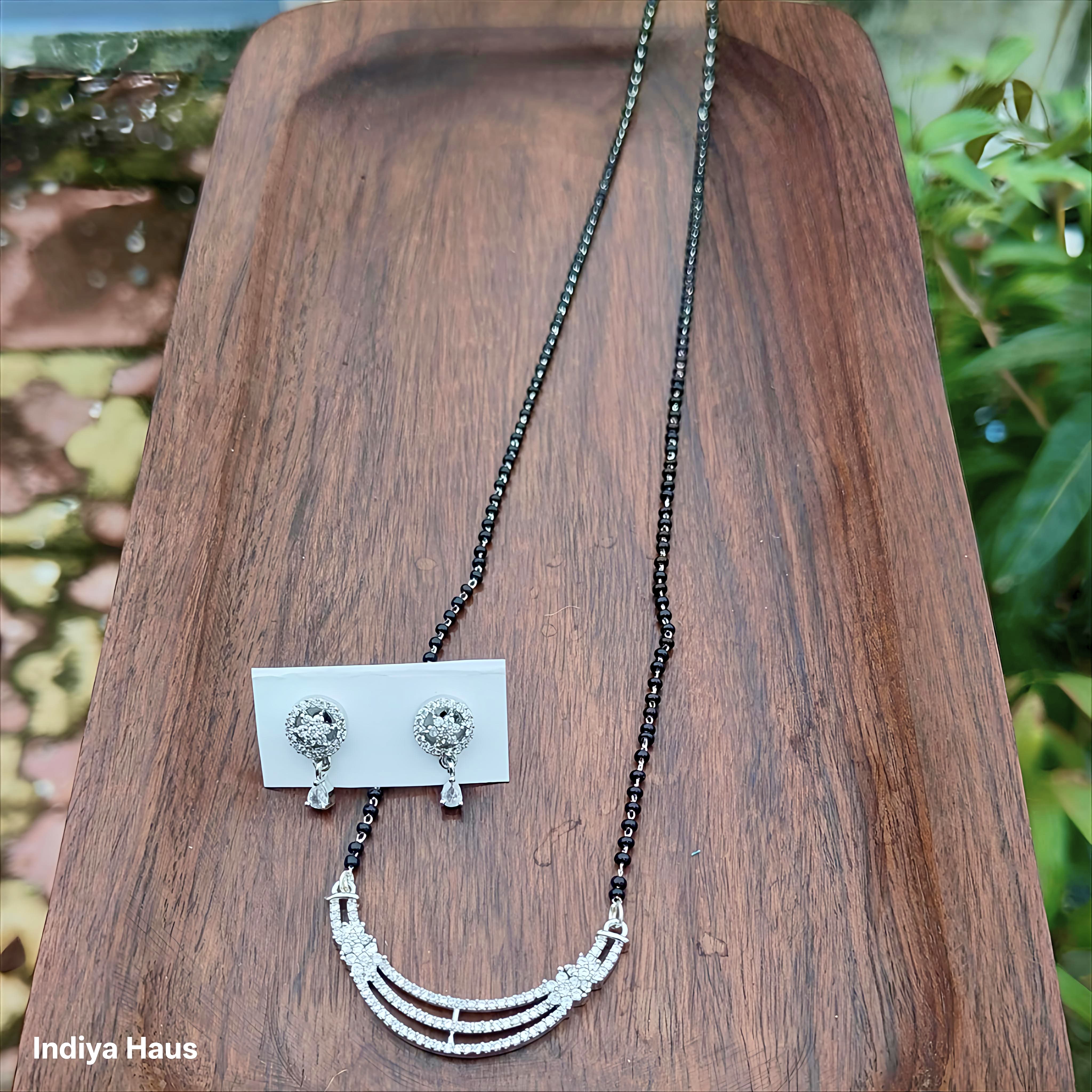 Crystal Embellished Mangalsutra Set