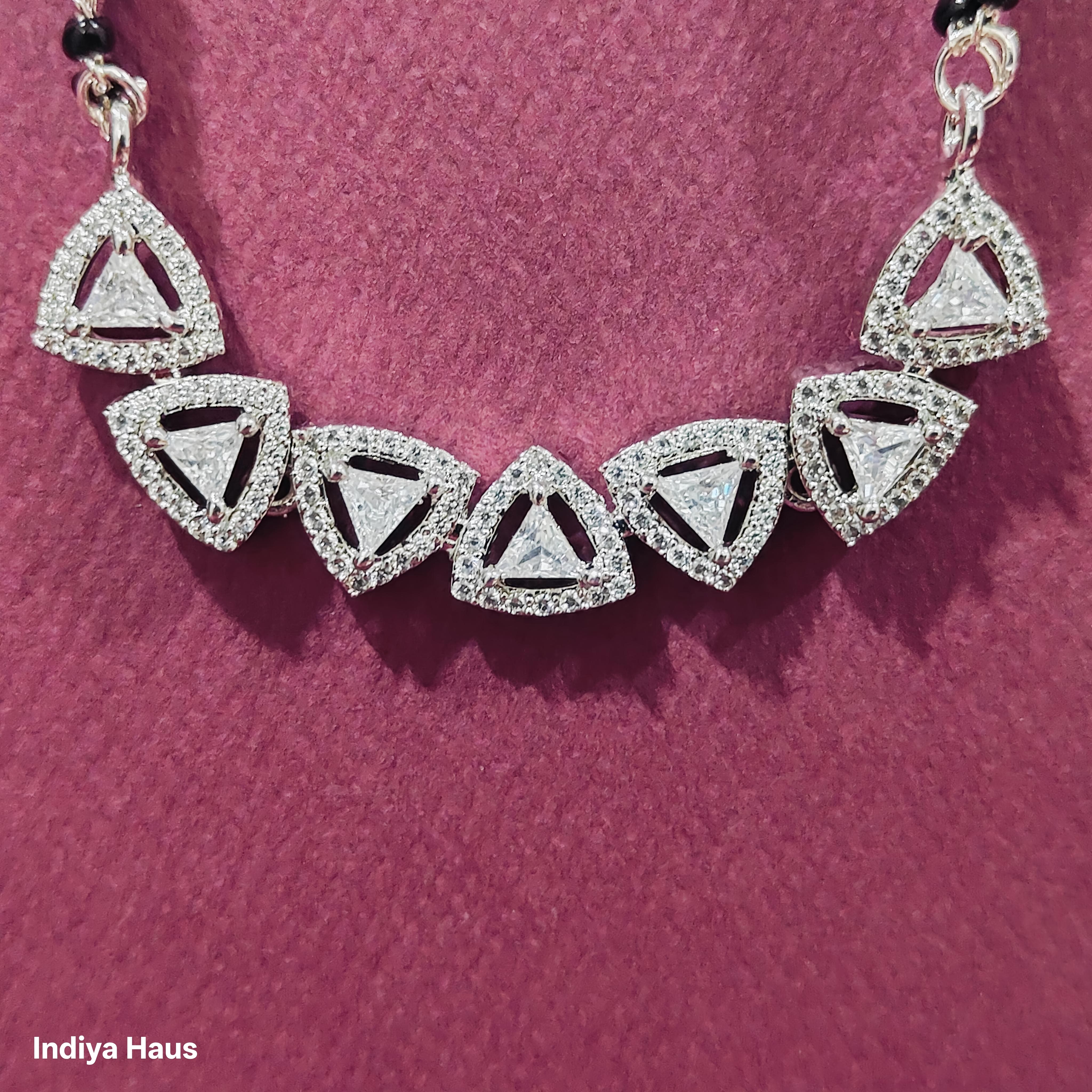 Crystal Geometric Mangalsutra Set