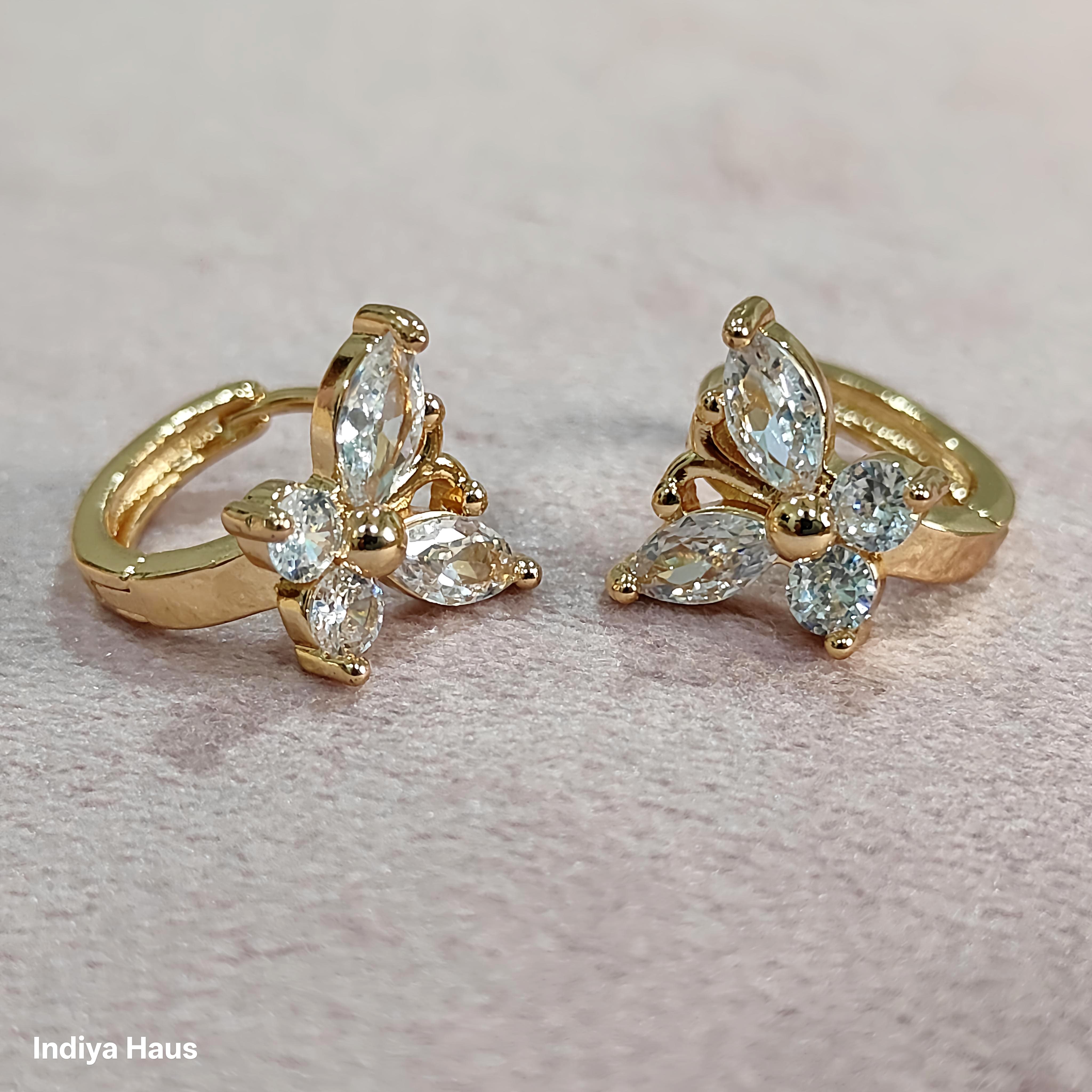 Sparkling Flowerlet Hoops