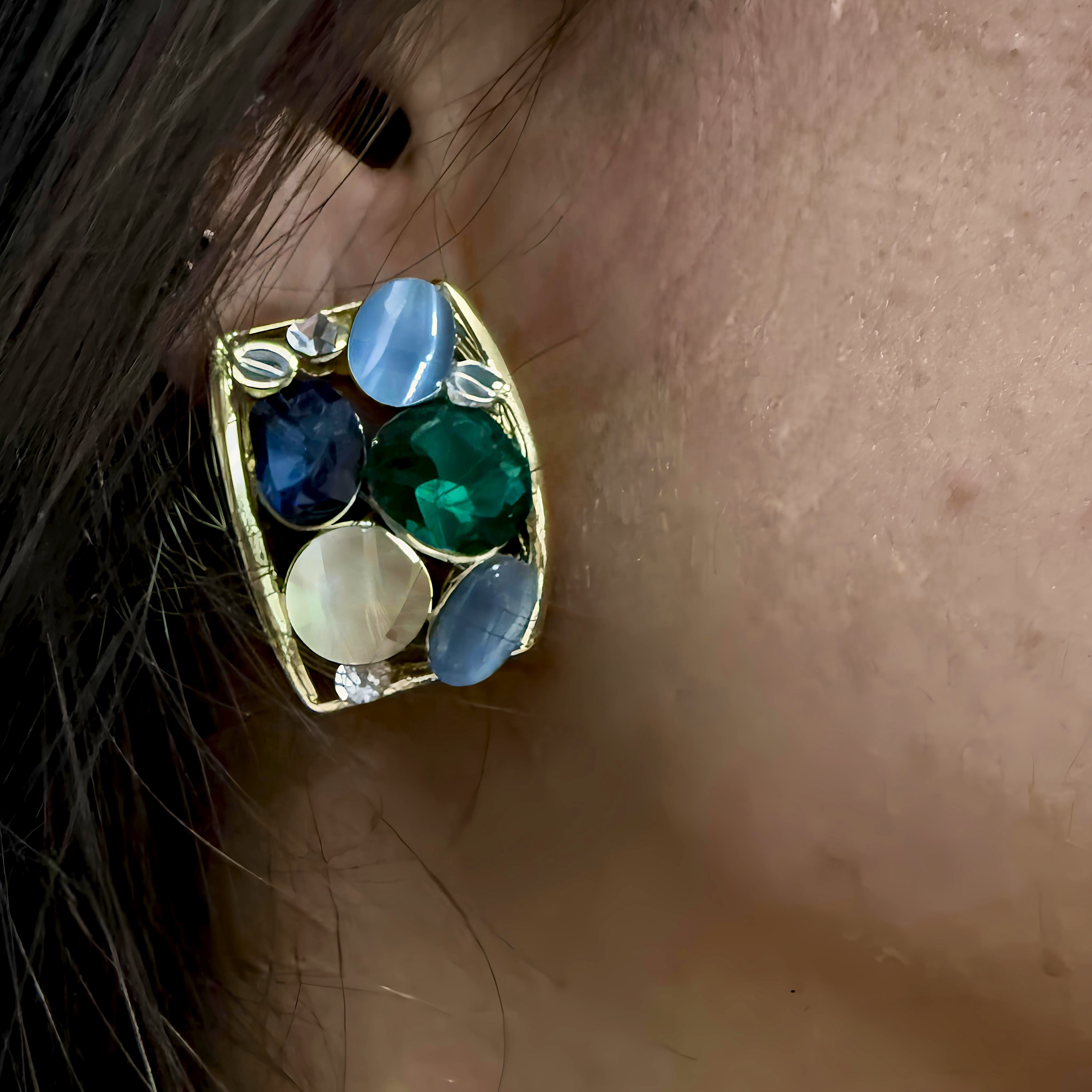 Geometric Gemstone Pendant