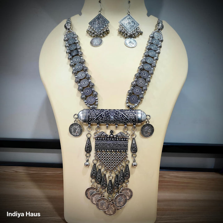 German Silver Coins Necklace