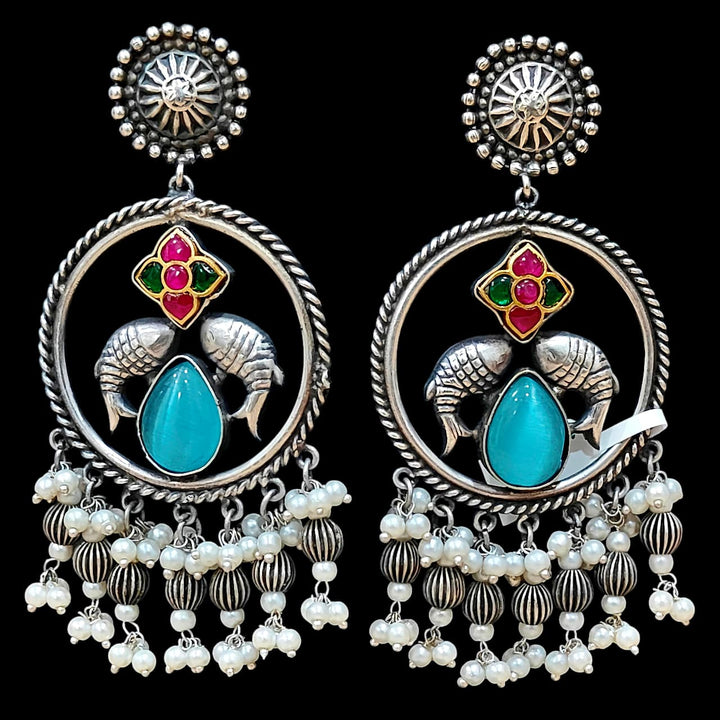 Striking Oxidized Earrings